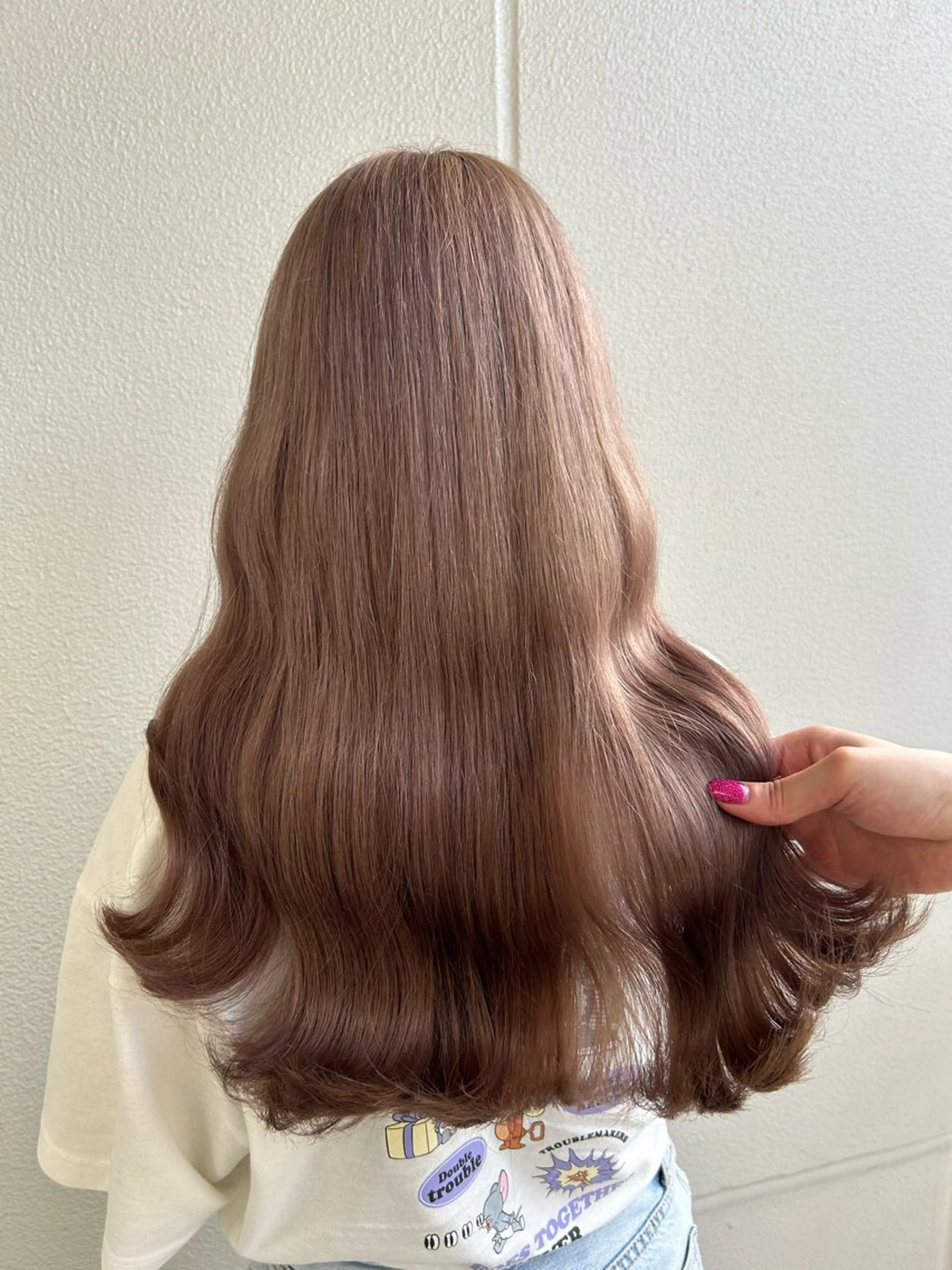 ロング カラー ヘアアレンジ ピンクカラー 《暖色/韓国hair 》🇰🇷桑原ユキネのヘアスタイル