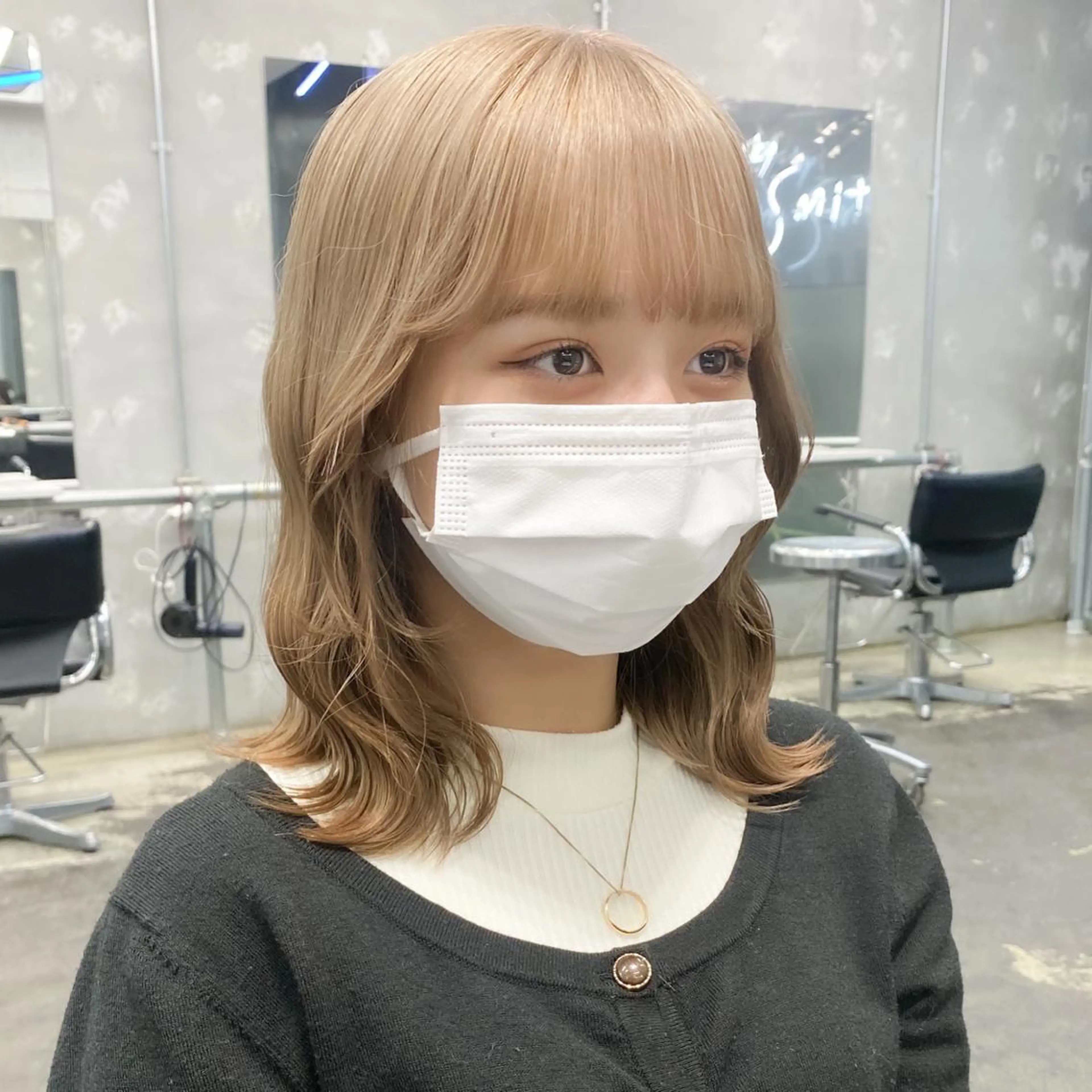 ミディアム カラー 💗💗韓国レイヤー yu-ki💗💗のヘアスタイル