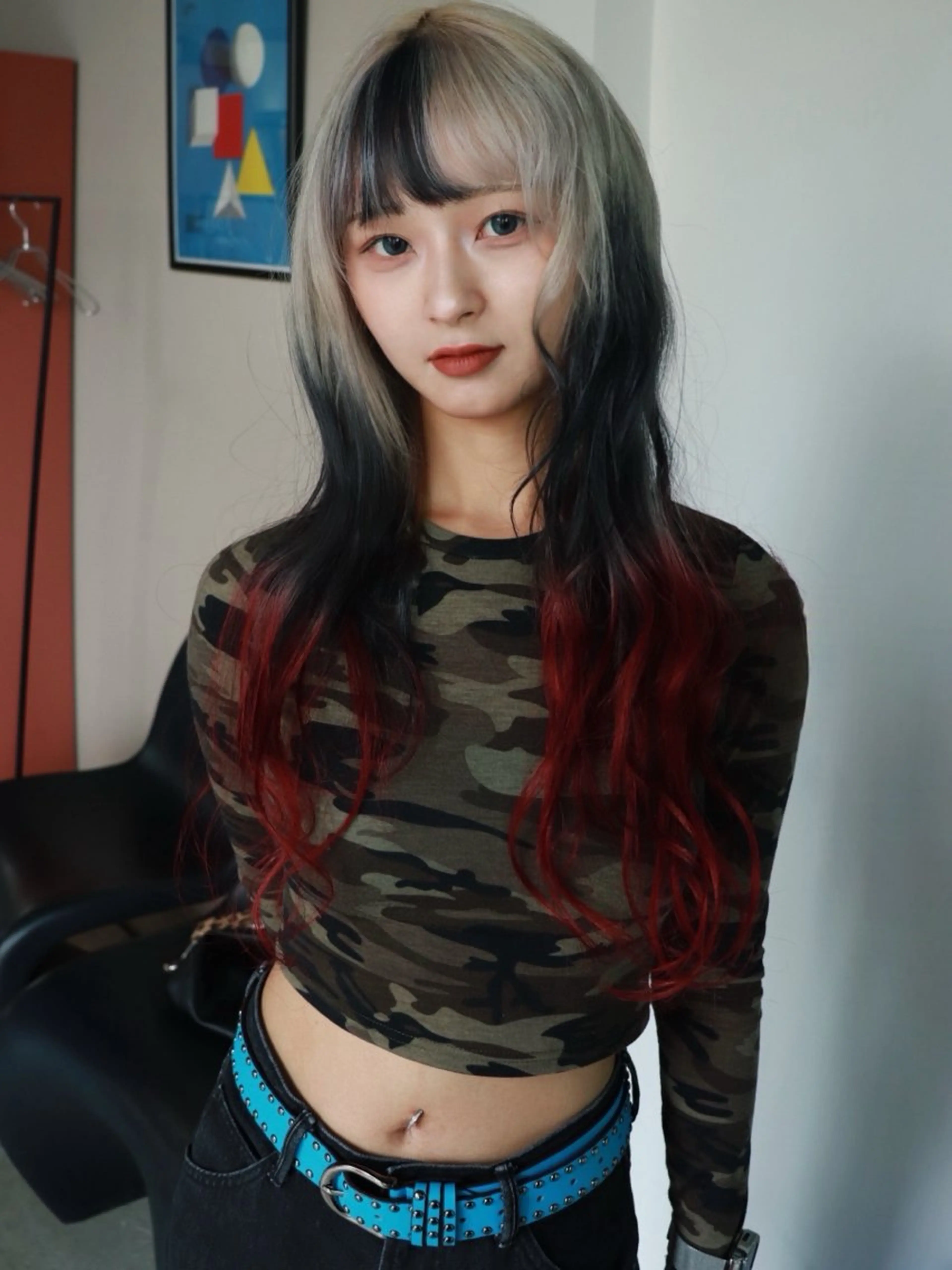 セミロング カラー ヘアカラー トリートメント 色落ちまで2度綺麗な ハイトーン⭐️ヨシキのヘアスタイル