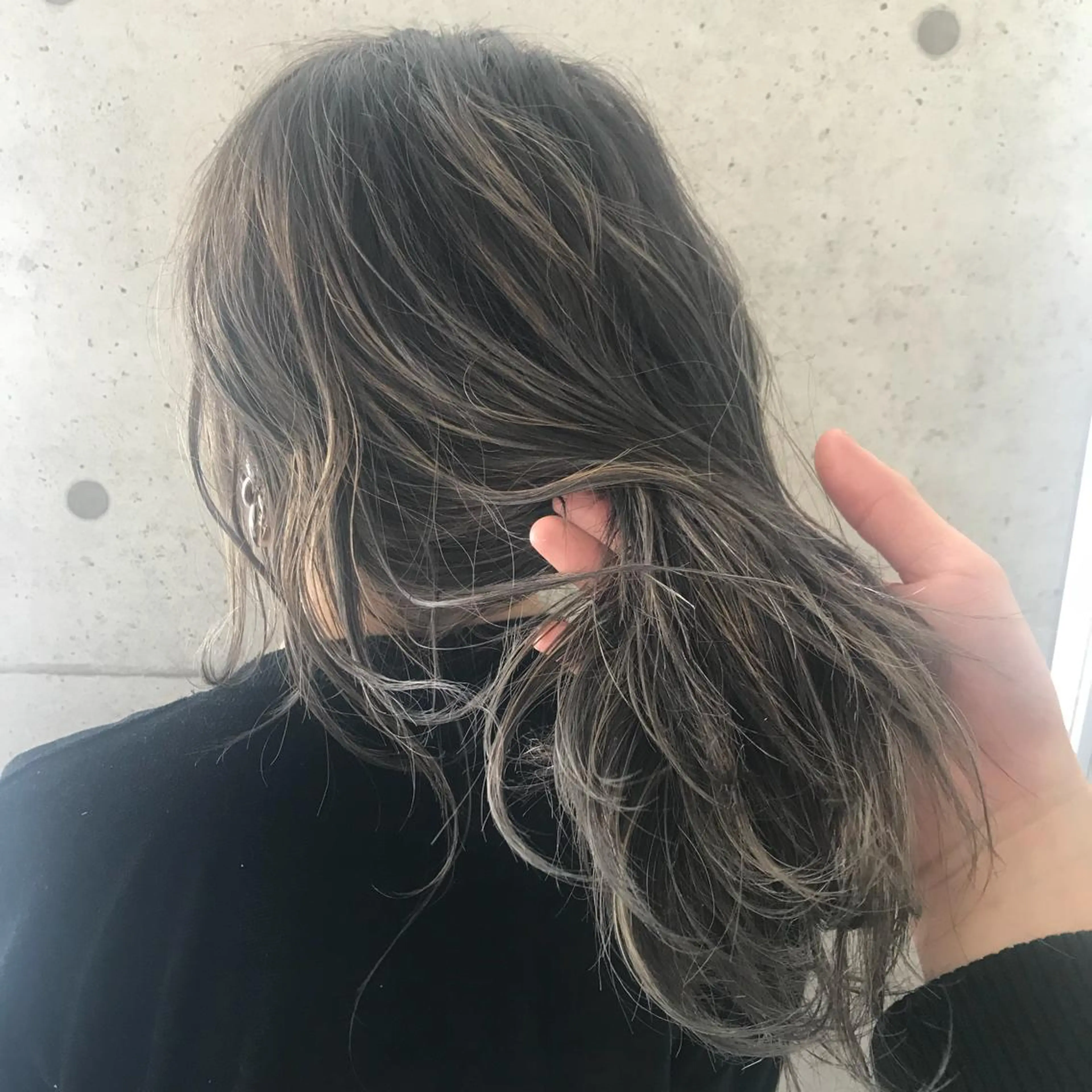 セミロング カラー ヘアアレンジ 店長 大方康暉のヘアスタイル