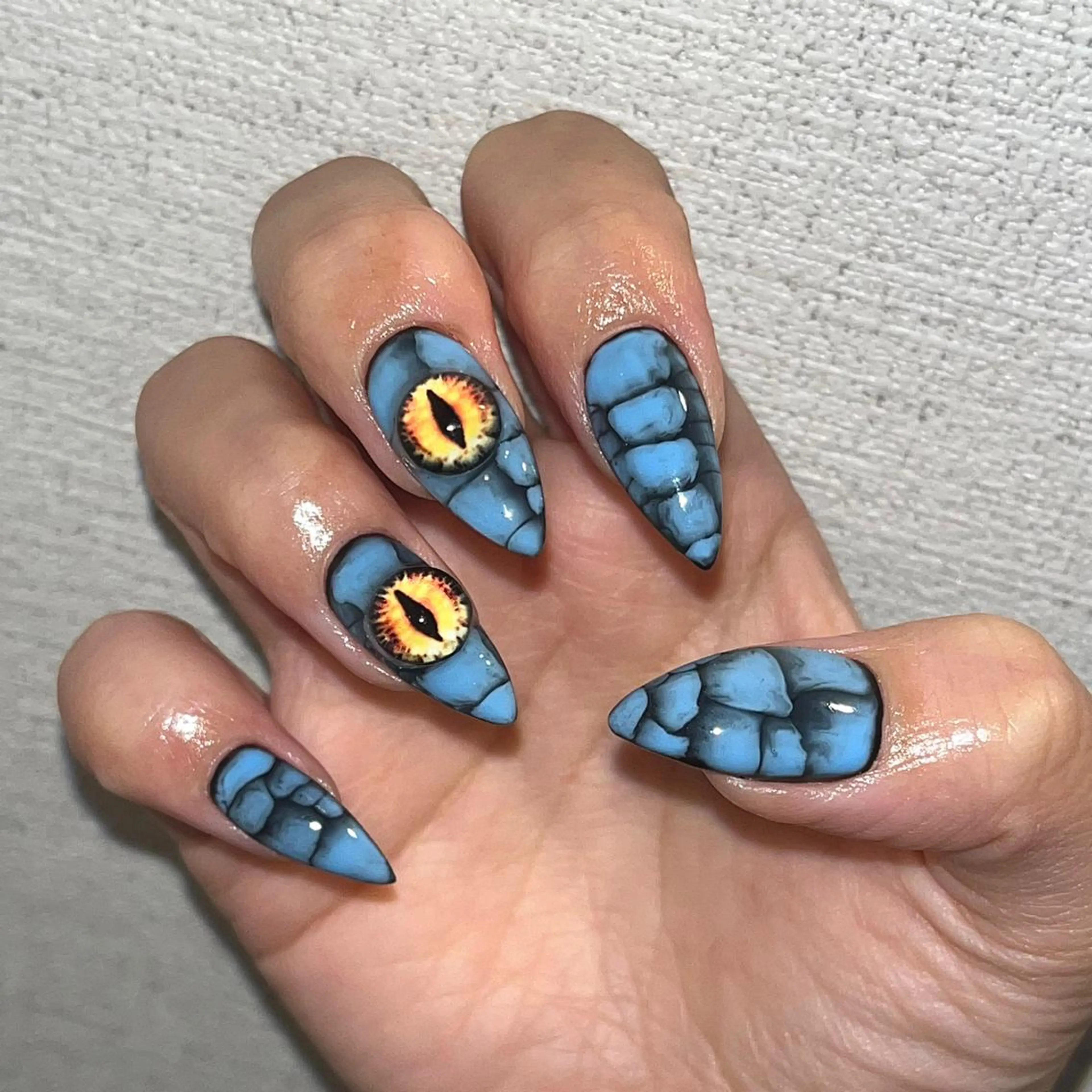ネイル アートネイル ブルー ジェルネイル 韓国ネイル 水色 ハンドネイル NAIL NOWのネイルデザイン