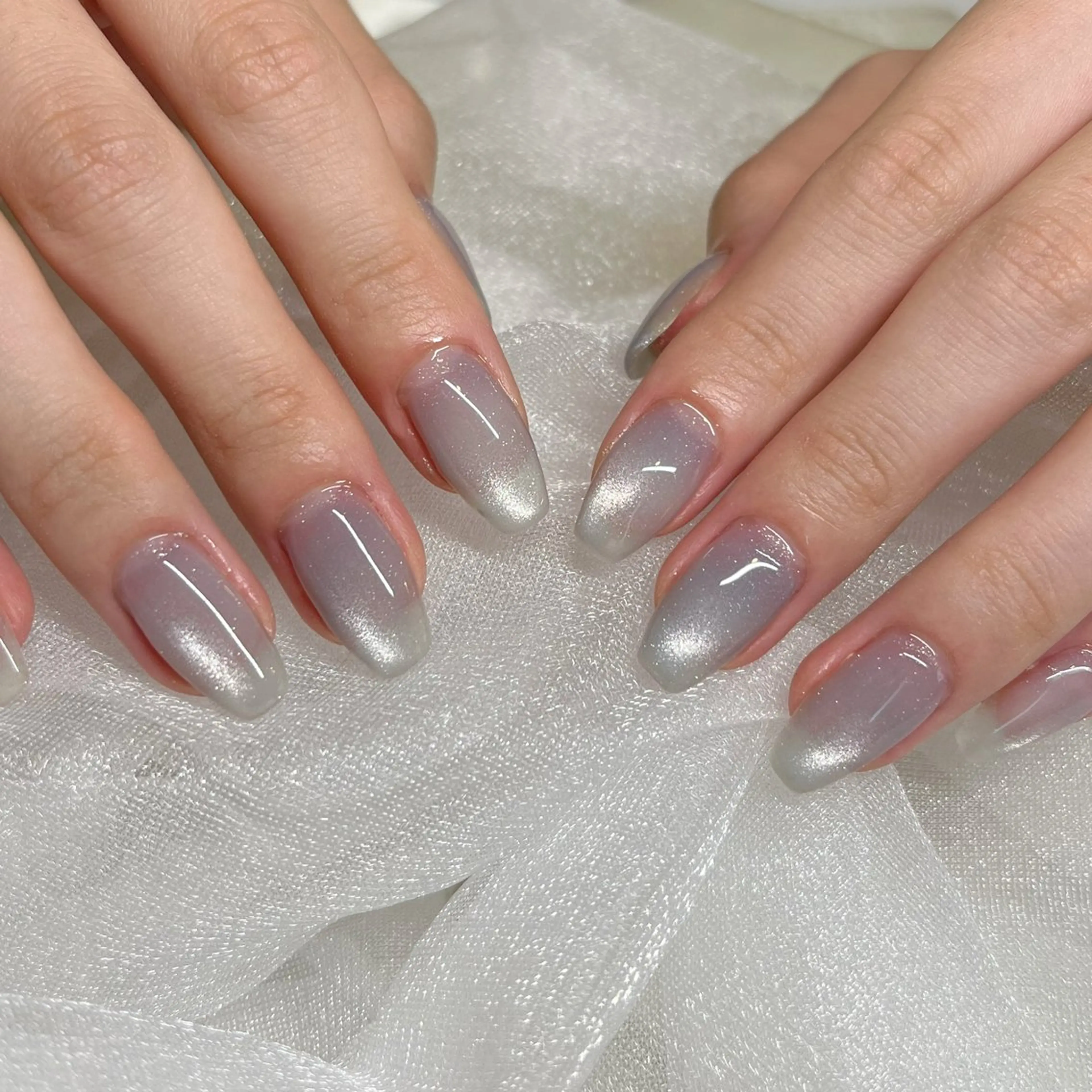 ネイル 水色 ハンドネイル pétit所属・sarina..ෆ jr.ネイリストのネイルデザイン