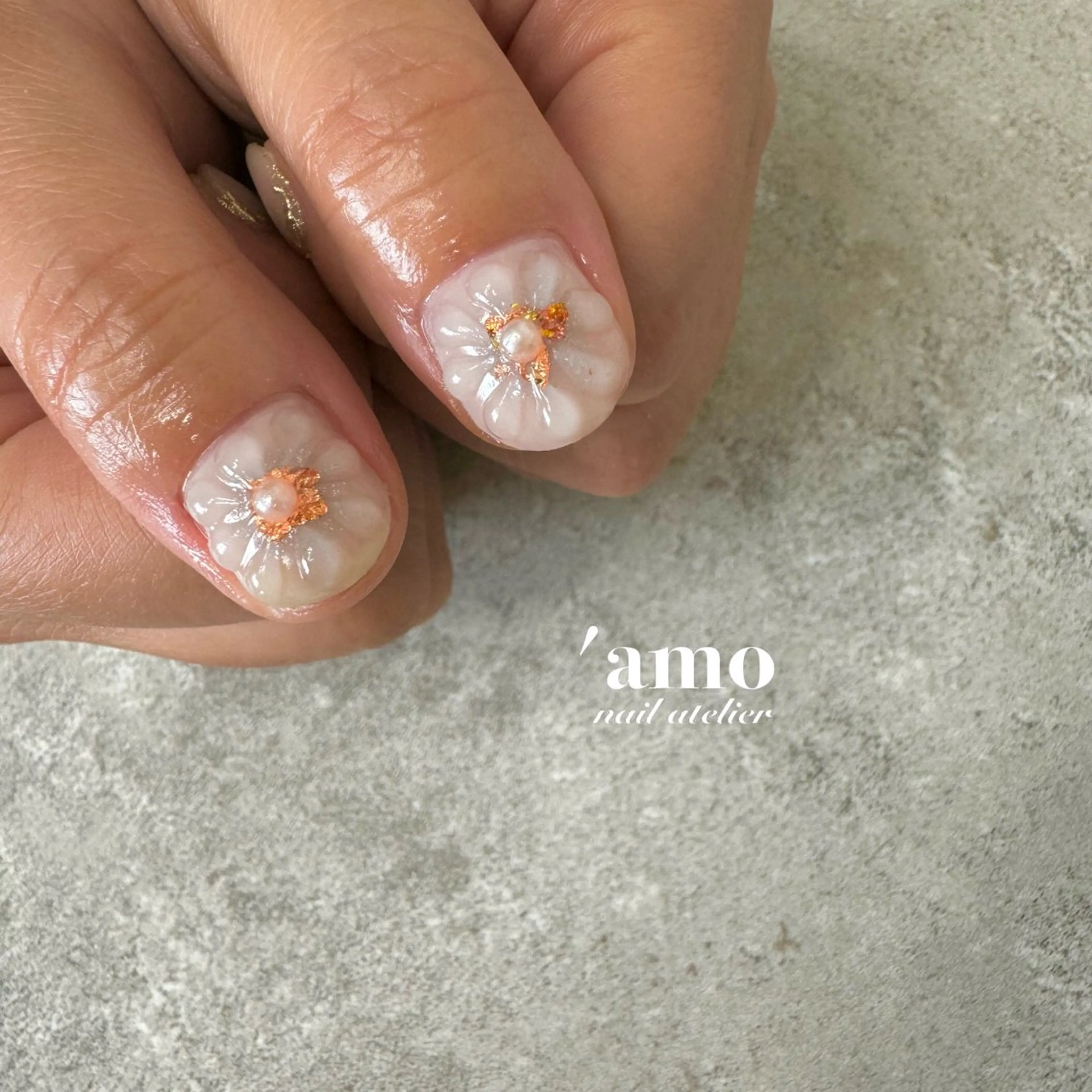 ネイル キラキラネイル 韓国ネイル マグネットネイル オフィスネイル ハンドネイル 'amo nail atelierのネイルデザイン