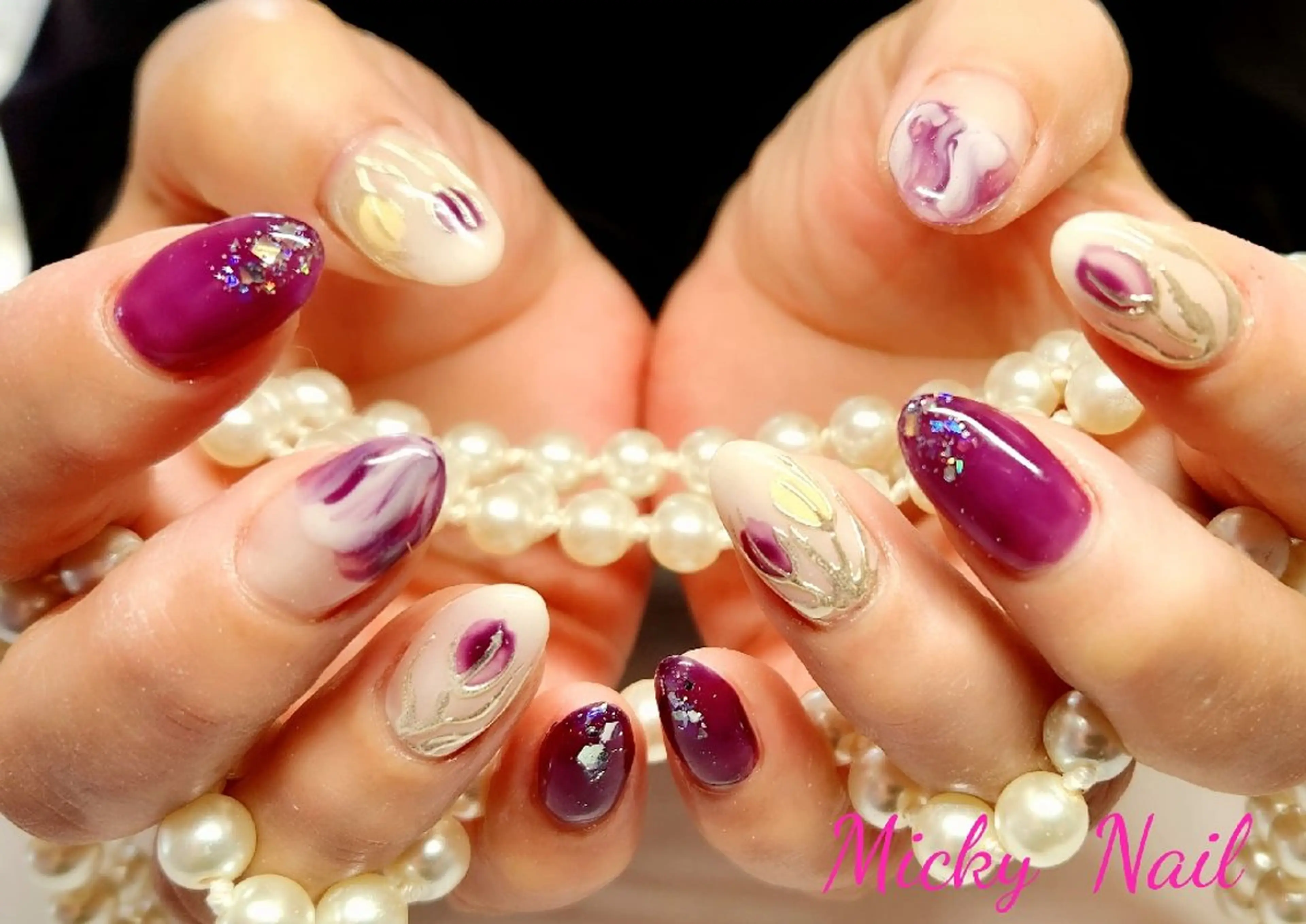 ネイル 春ネイル Micky nail chikushinoのネイルデザイン