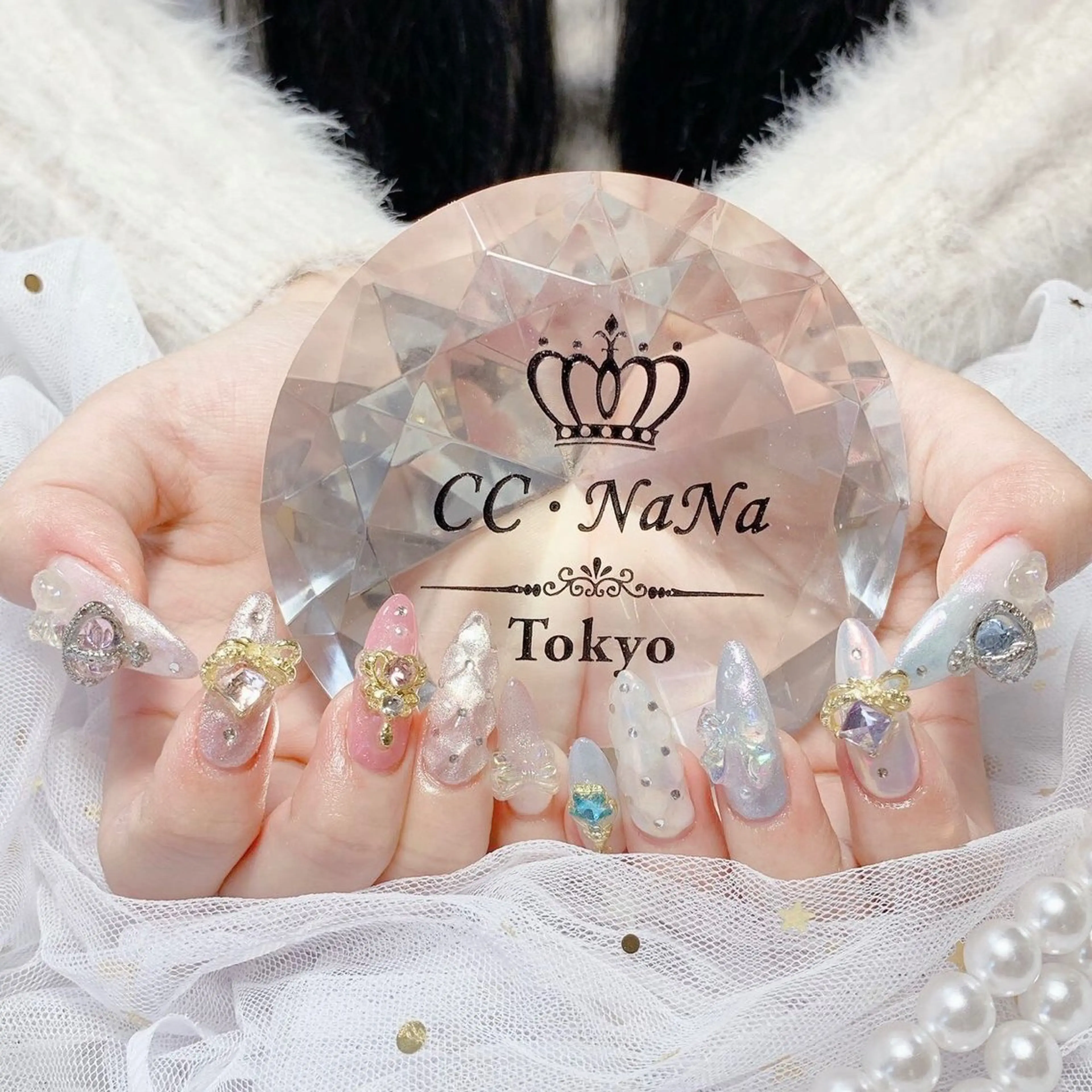1日2名限定見れてる今お🉐超豪華ゴージャススカルプ長さだし10本持ち込みデザイン💎(ジェルオフ込)10本やり放題🧸の写真