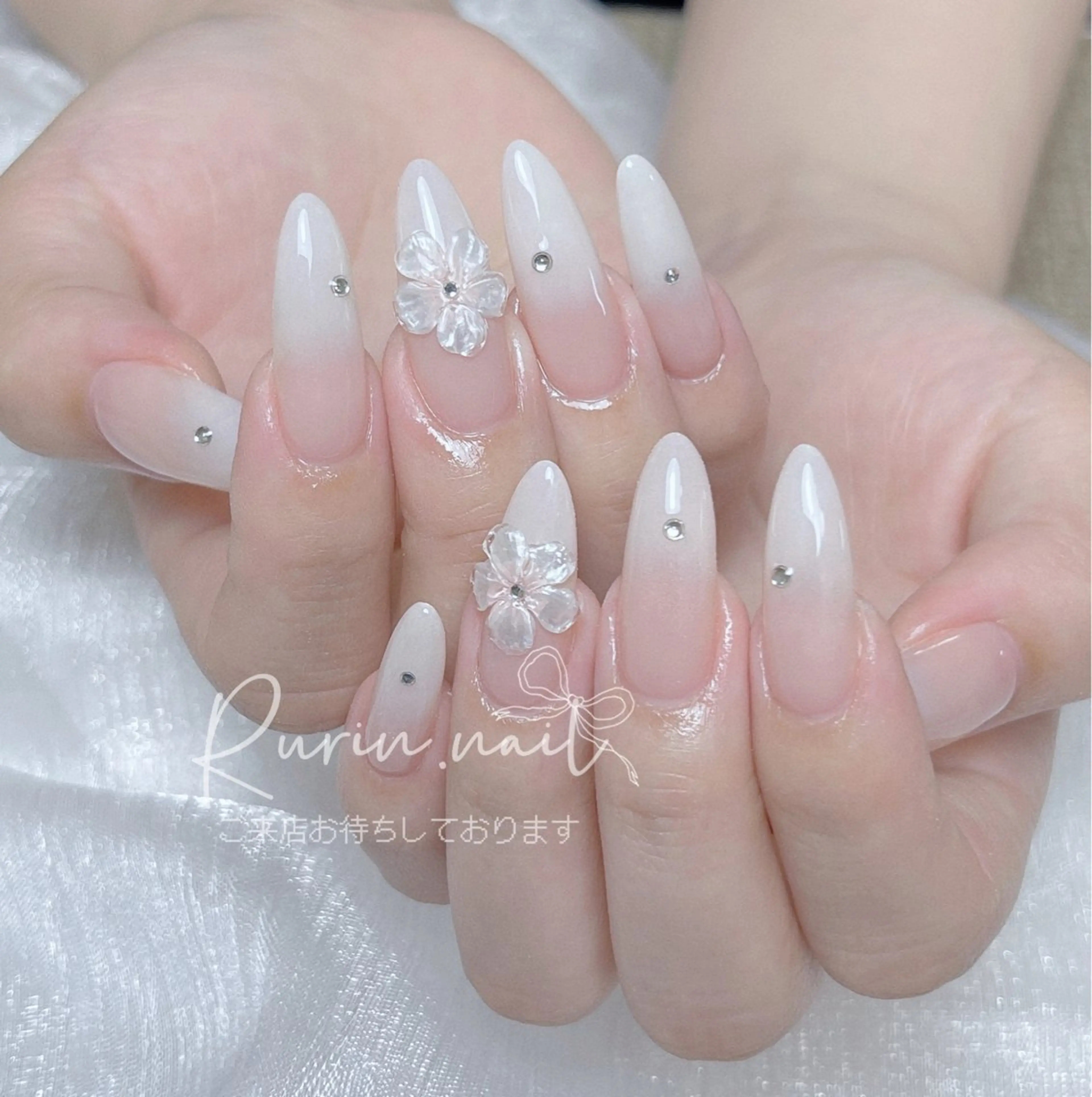 ネイル 長さ出し ハンドネイル ルリン サロン💅のネイルデザイン