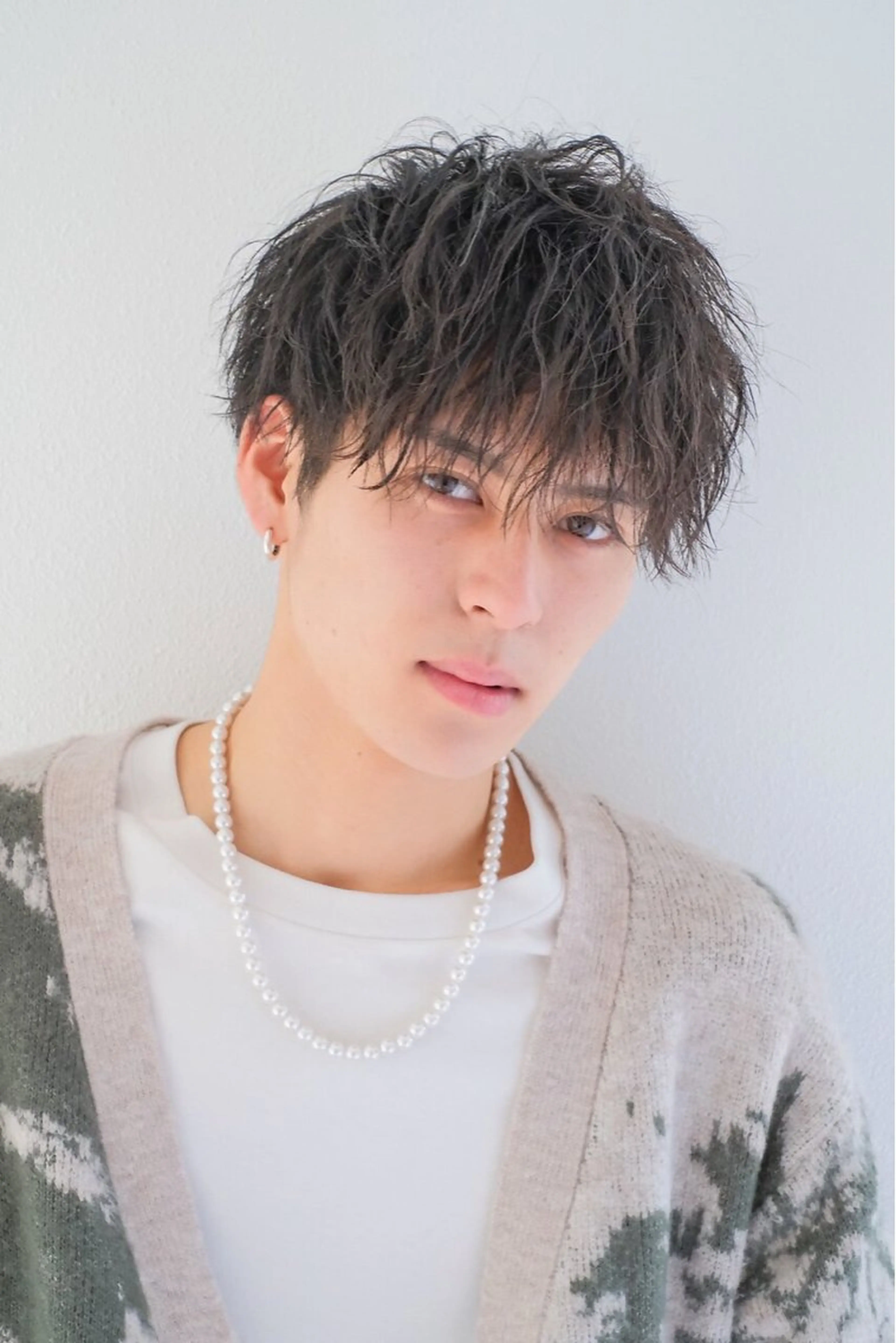 ショート パーマ メンズ カット パーマ トリートメント ヘッドスパ ヘアセット 🎨中彩度カラー🩶 川添桃花のヘアスタイル