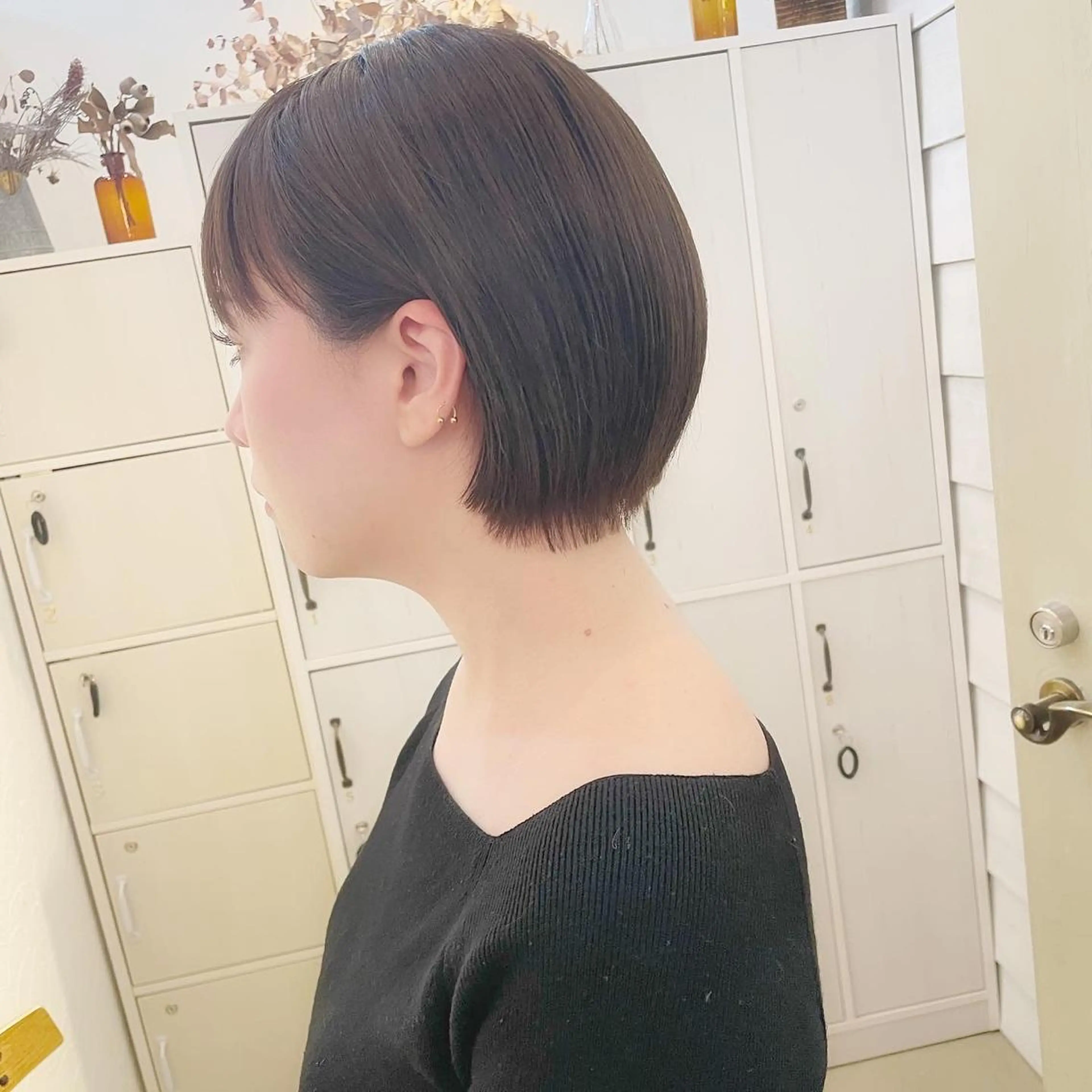 ショート カラー ショートボブ ハンサムショート ブリーチ ブリーチなしカラー ボブ カット ヘアカラー newline銀座所属・銀座ショート/ 大人ショート/金子涼のヘアスタイル