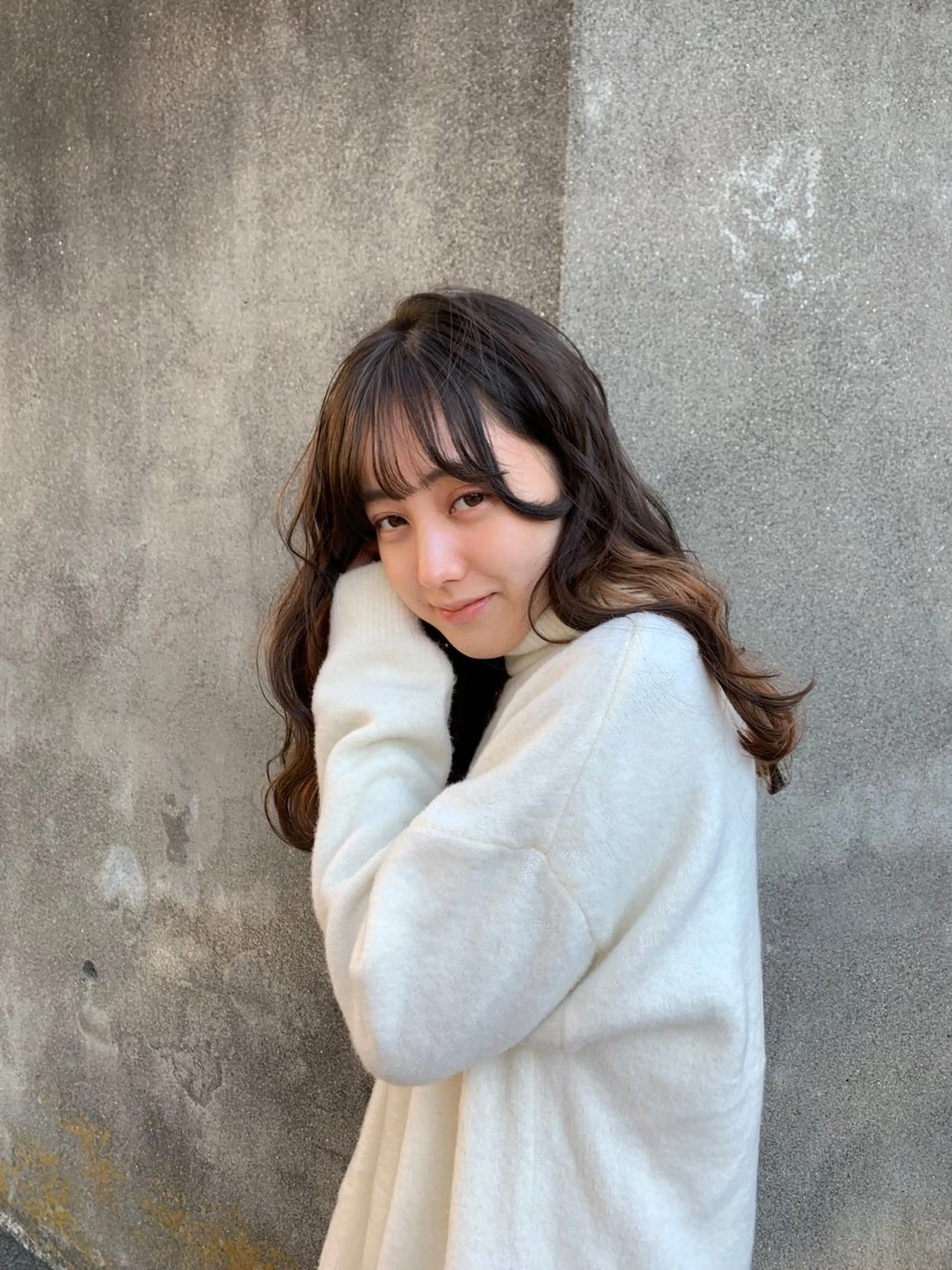 ロング カラー カット ヘアカラー SABO 🪴岡田知佳のヘアスタイル
