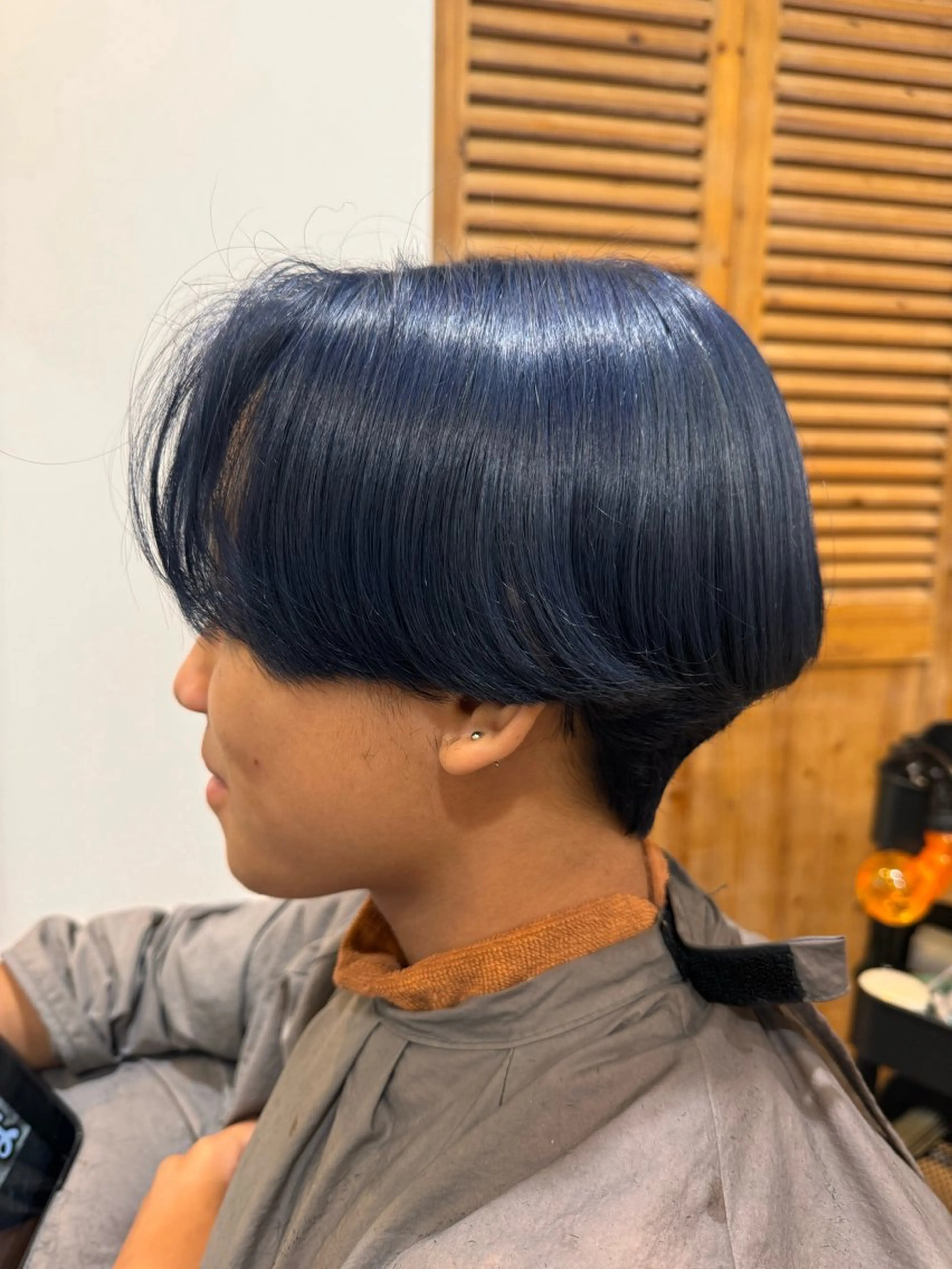 カラー メンズ ブルーカラー ネイビーカラー hair salon Rich 横須賀中央店所属・カットモデル募集🐥 高橋さらのヘアスタイル