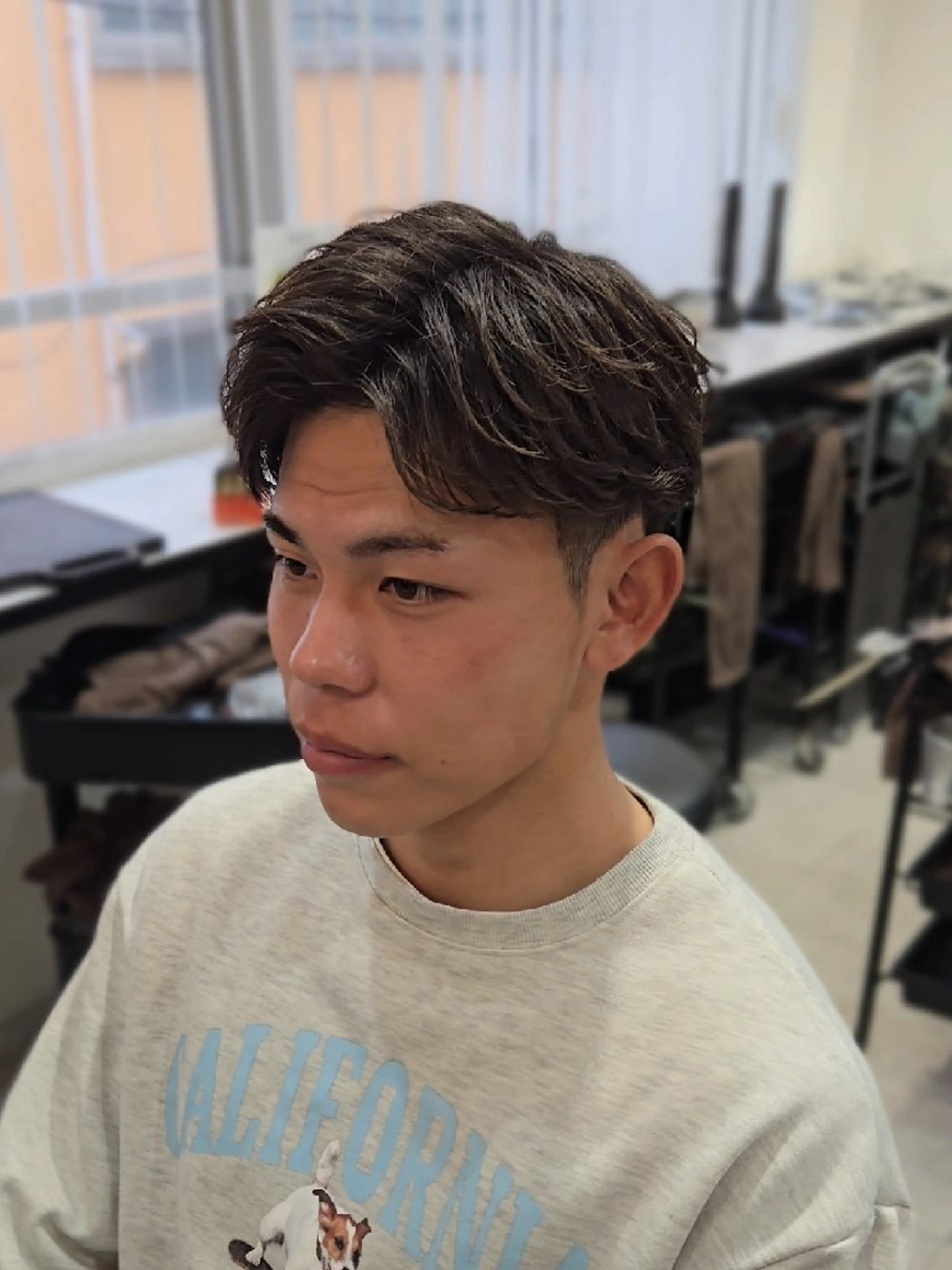 メンズ ショート 七三 カット ヘアセット Lapis 名古屋駅前店所属・LEN名古屋/パーマ メンズ特化美容師のヘアスタイル