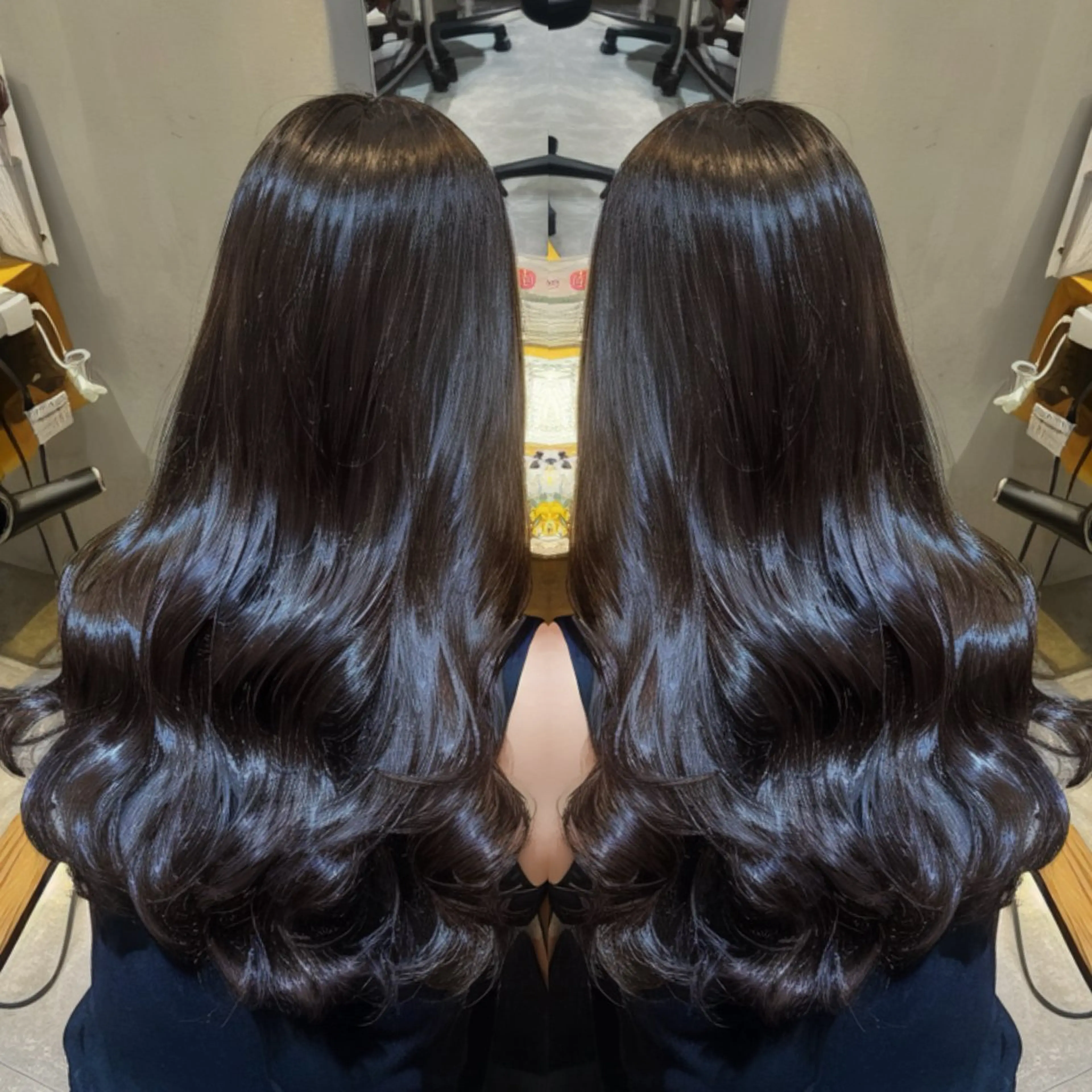 ロング カラー アッシュ ベージュカラー ブリーチ ケアカラー 透明感カラー カット ヘアカラー トリートメント ラフィスヘアードープ所属・👑髪質改善wカラー /ハイトーン/アユカのヘアスタイル