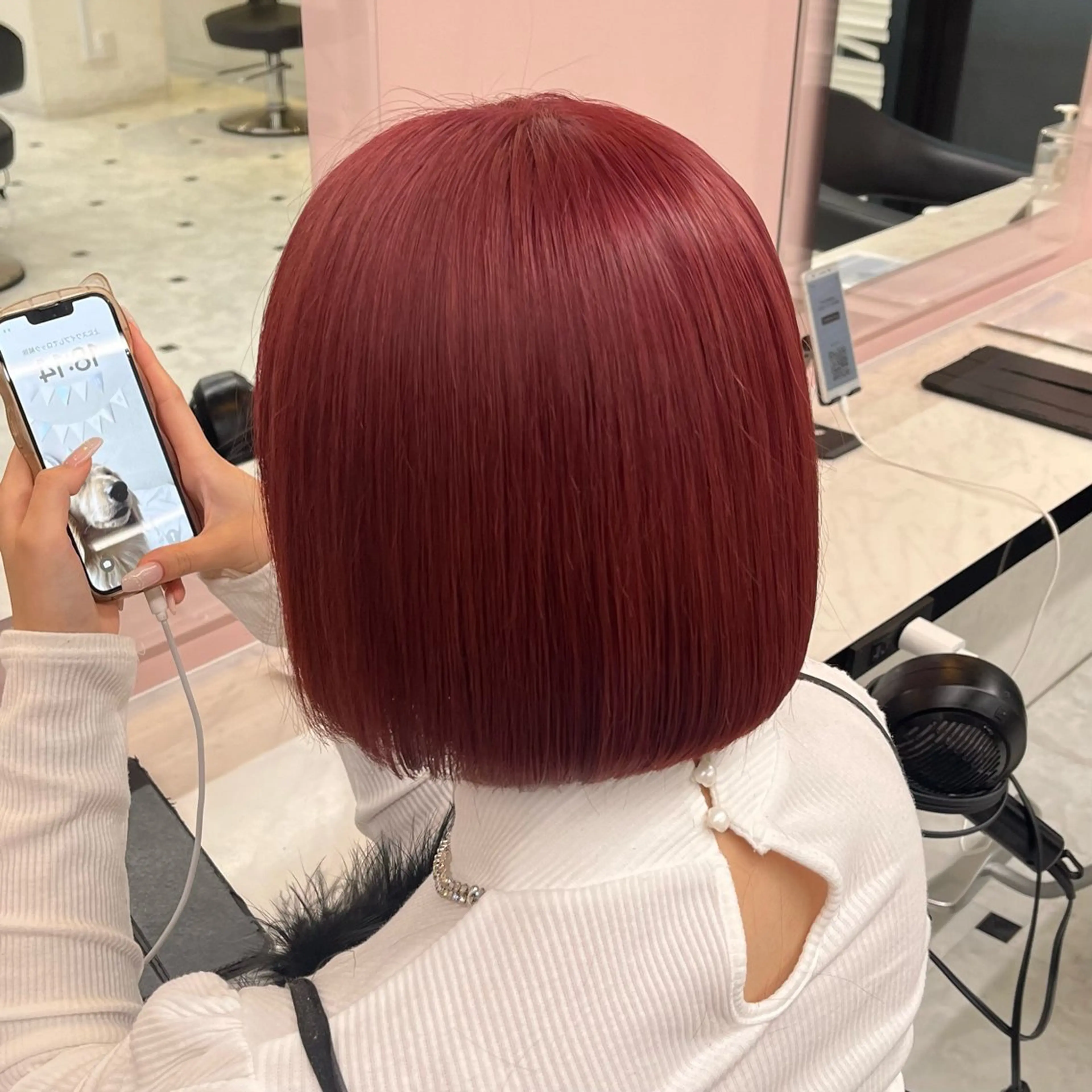 カラー 韓国ガーリー🤍暖 色カラー🤍misaのヘアスタイル