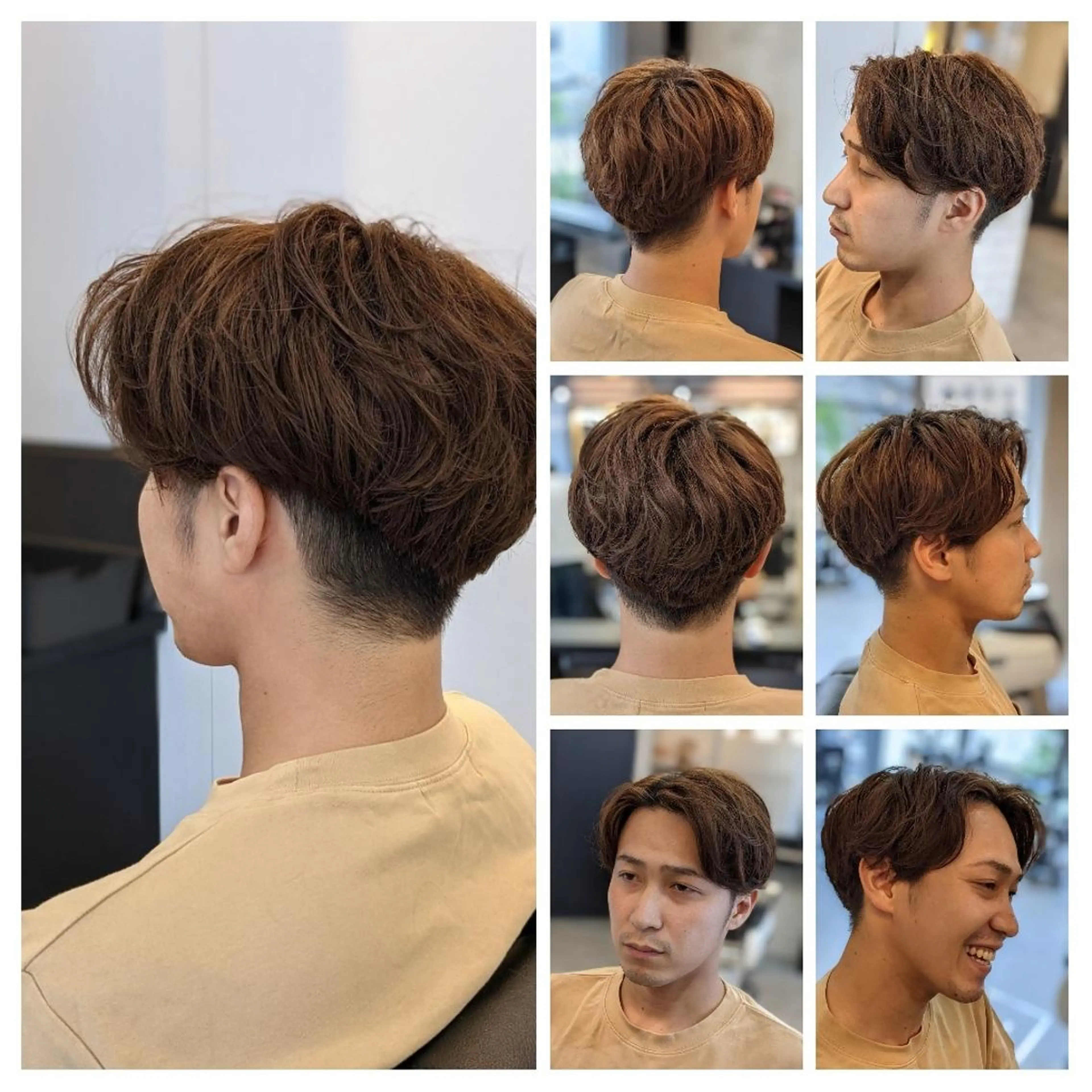 パーマ ミディアム メンズ ミディアムパーマ メンズパーマ FRANK'SBARBER所属・💈山本  卓士💈のヘアスタイル