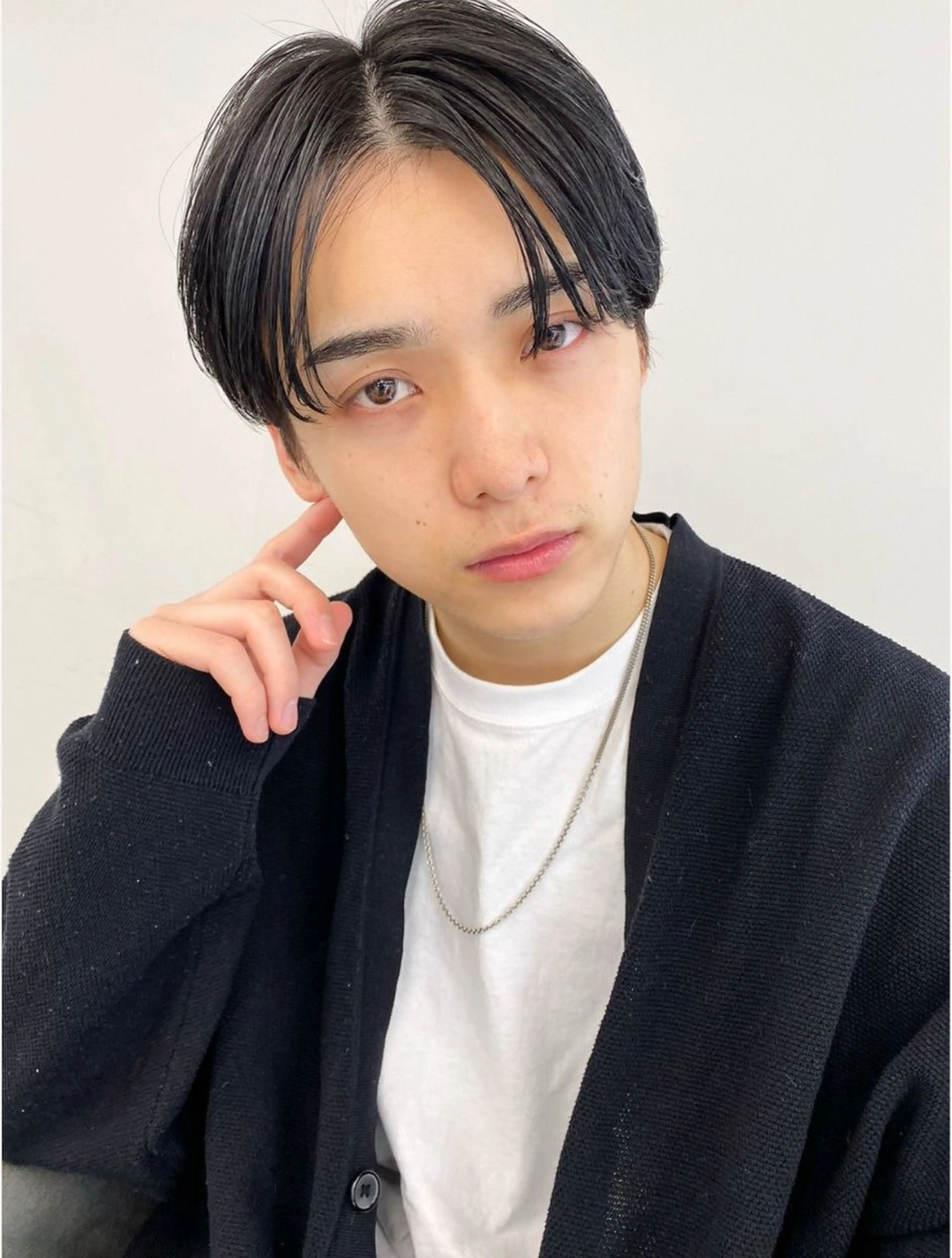 ショート パーマ メンズ センターパート マッシュ メンズパーマ カット 加藤 いくみのヘアスタイル