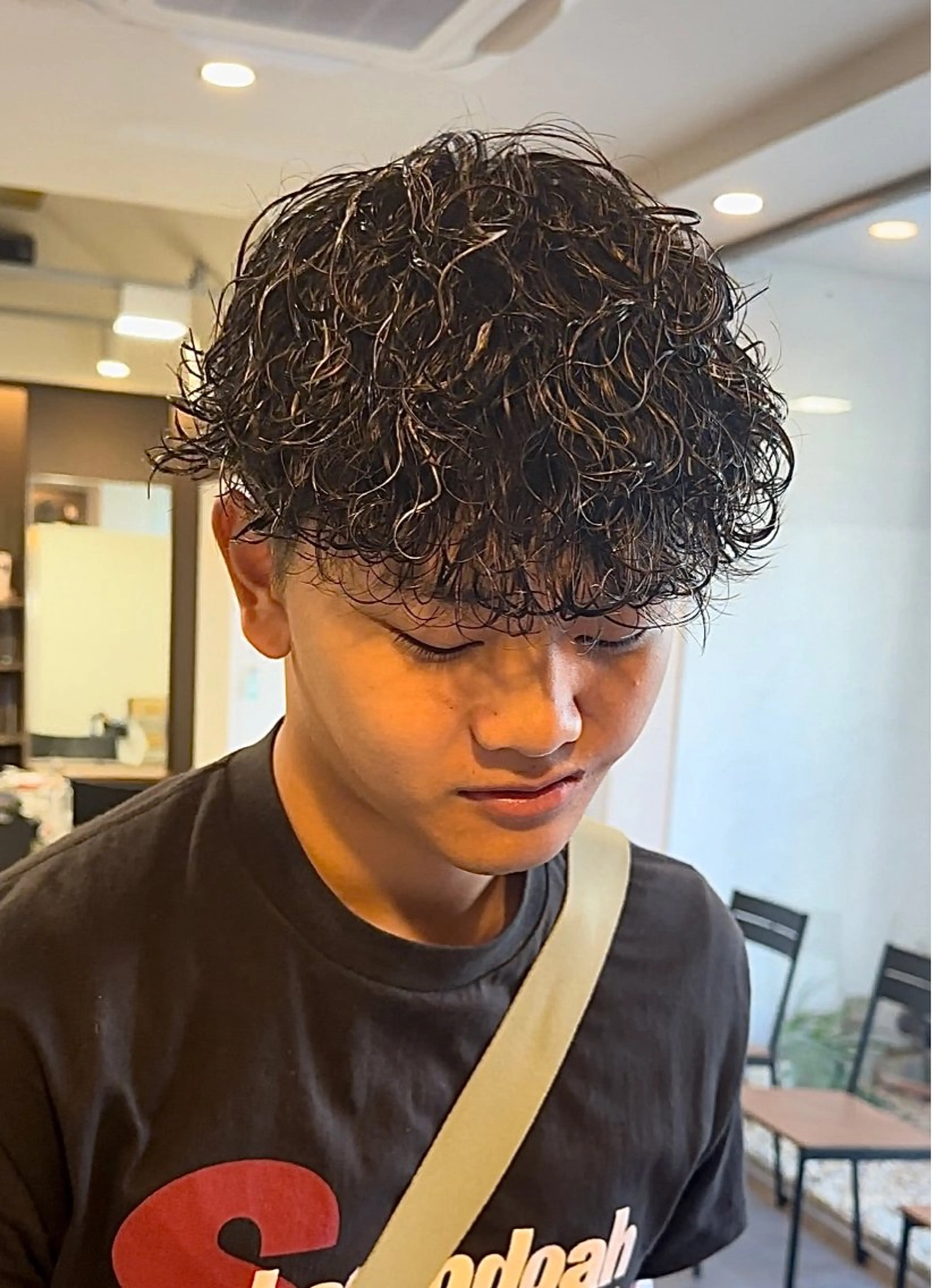 パーマ メンズ メンズハイライト メンズメッシュ 波巻きパーマ カット パーマ 年間2000名担当◎ パーマ職人/仲原佑樹のヘアスタイル