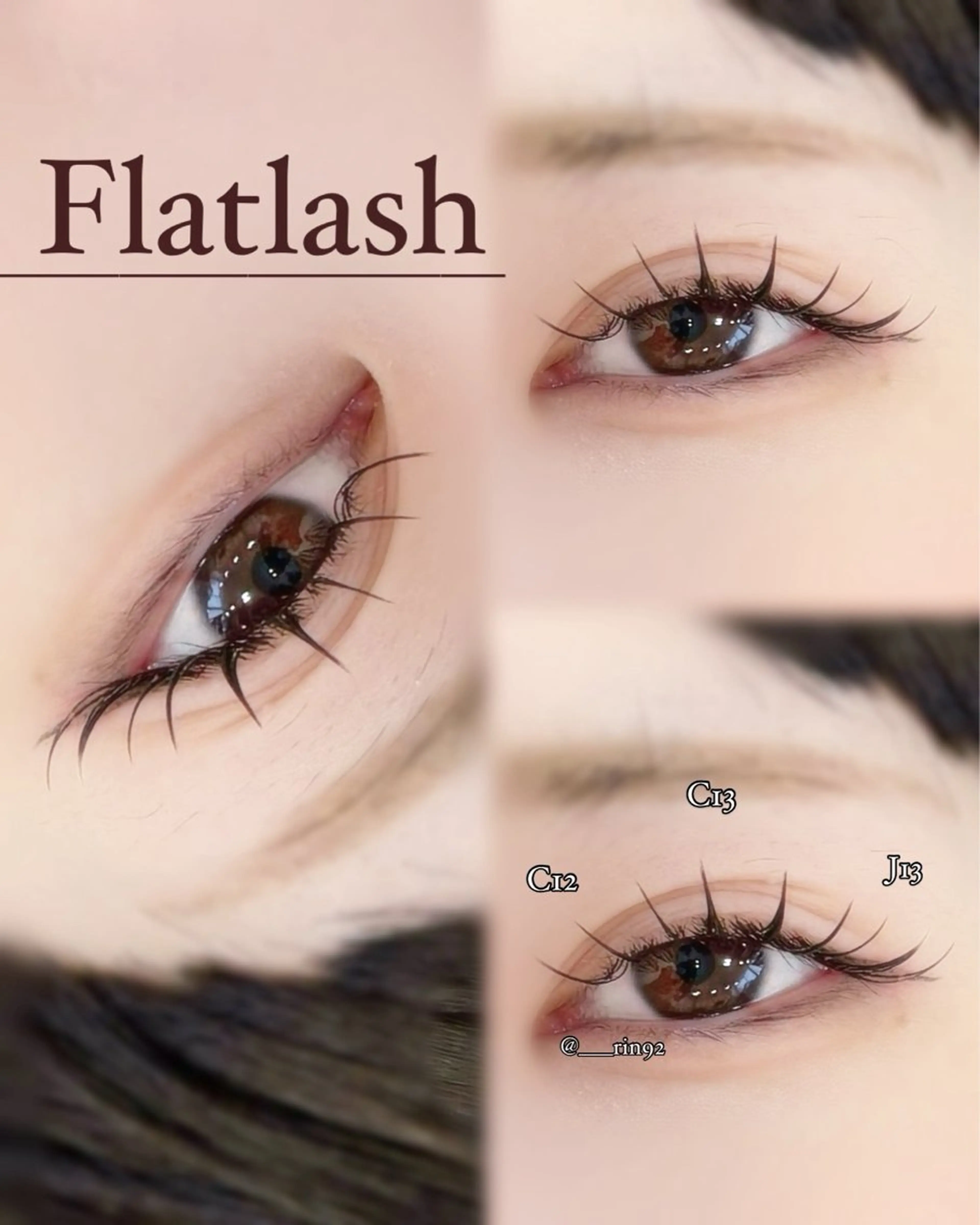 メンズ マツエク・マツパ 束感まつ毛 フラットラッシュ マツエク eyelashsalon I:belle by BINEL所属・【i:belle】 Rinのマツエク・マツパデザイン