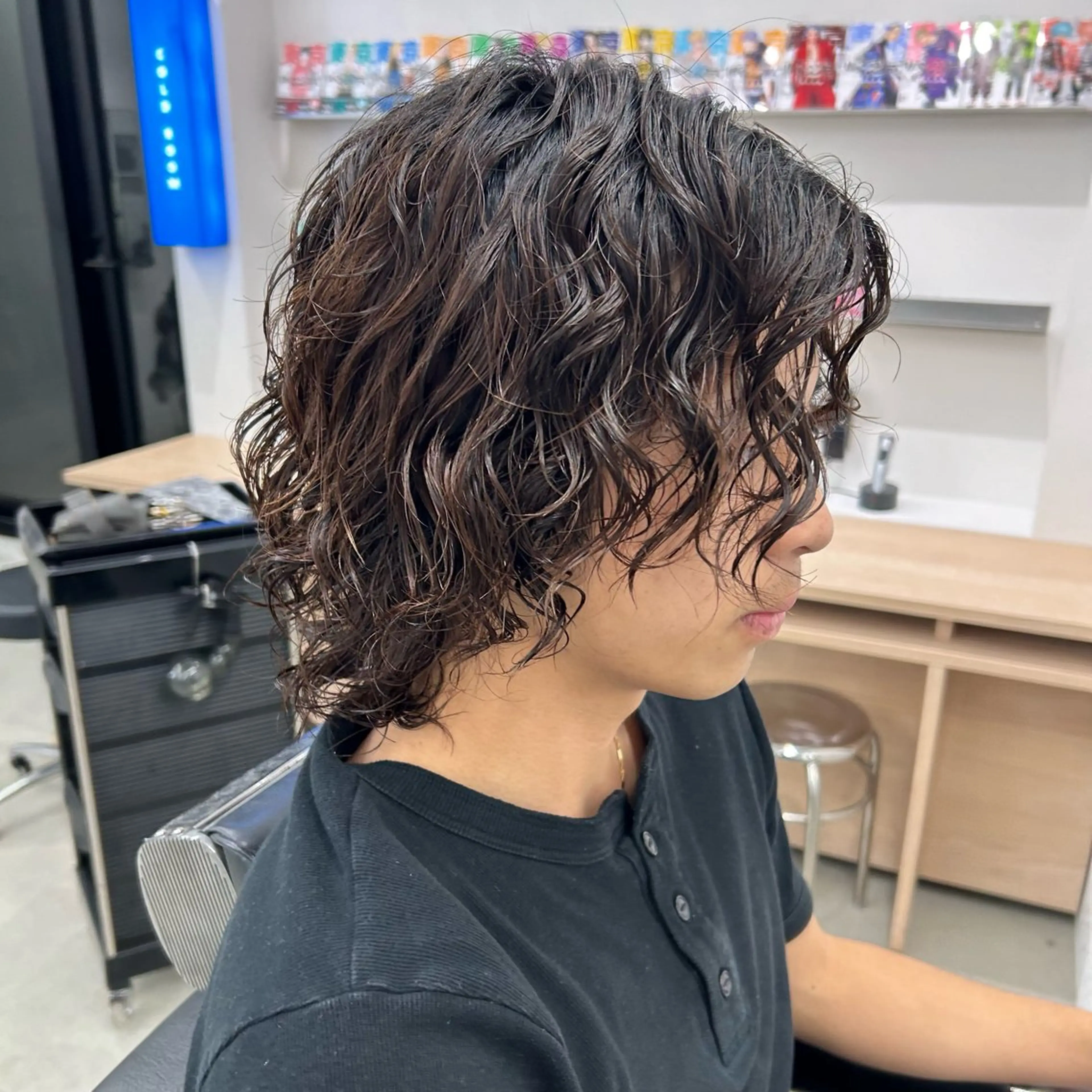 パーマ メンズ カット パーマ 安達 脩人のヘアスタイル