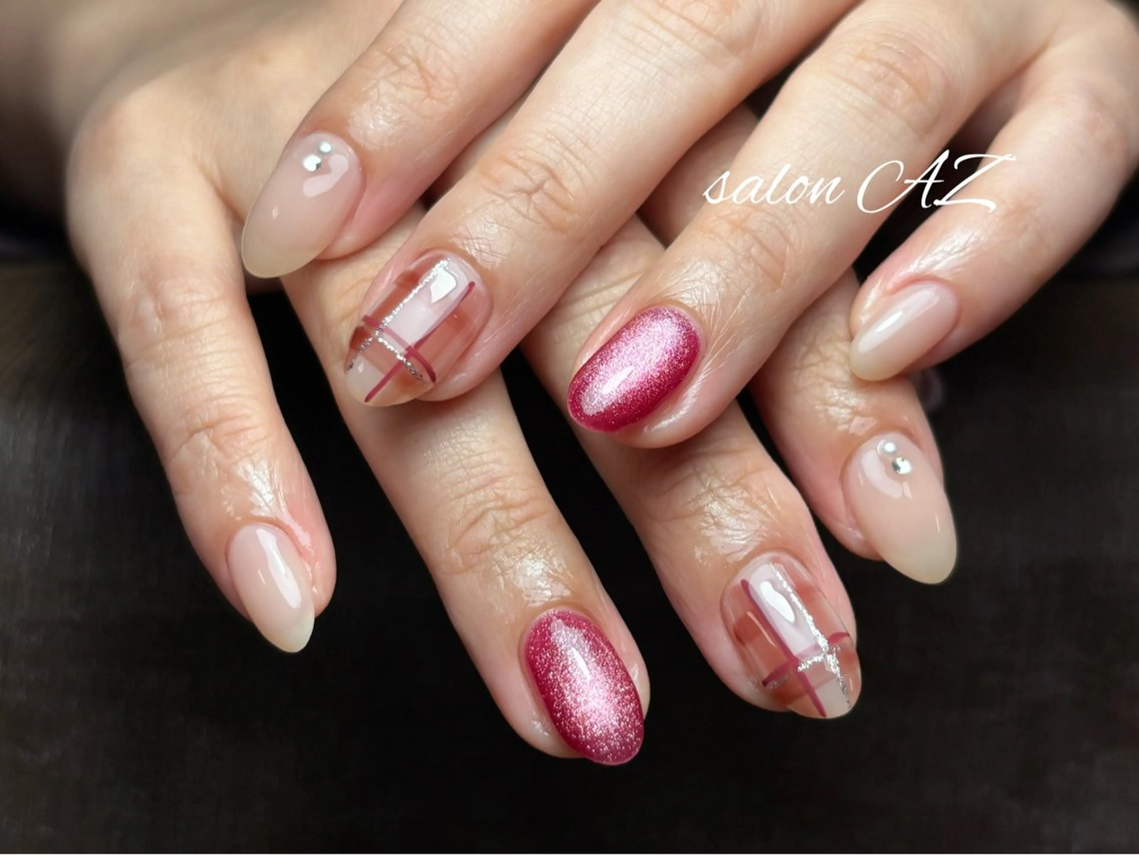 ネイル アートネイル 長さ出し フットネイル フレンチネイル ジェルネイル ハンドネイル salon AZのネイルデザイン