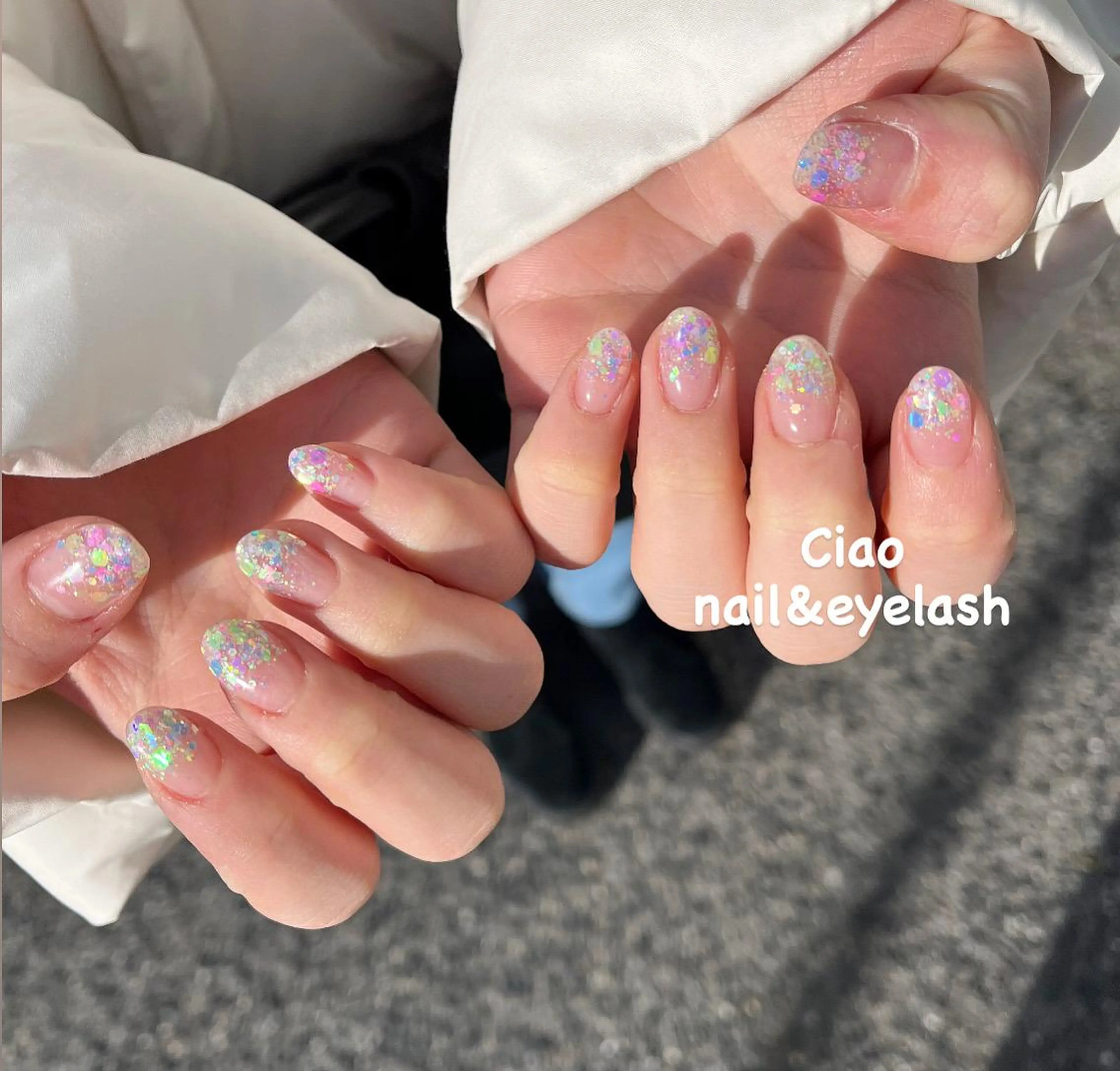 ネイル アートネイル ジェルネイル グラデーション ラメ(グリッター) ラメグラデーション #Amin所属・#Amin nail salonのネイルデザイン