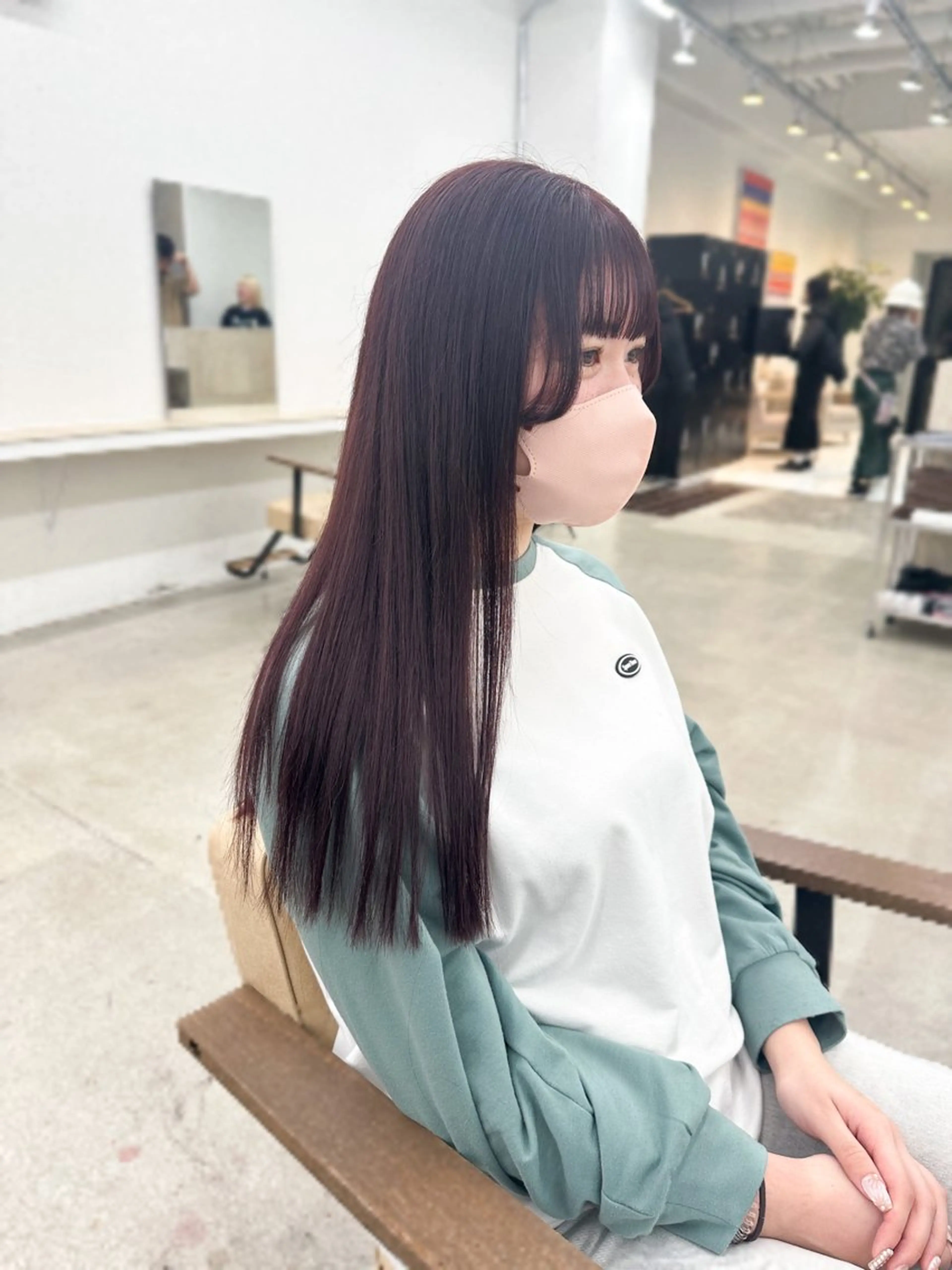 ロング カラー ラベンダーカラー ピンクカラー 🌼透明感艶カラー オリーブ🌼河村咲のヘアスタイル