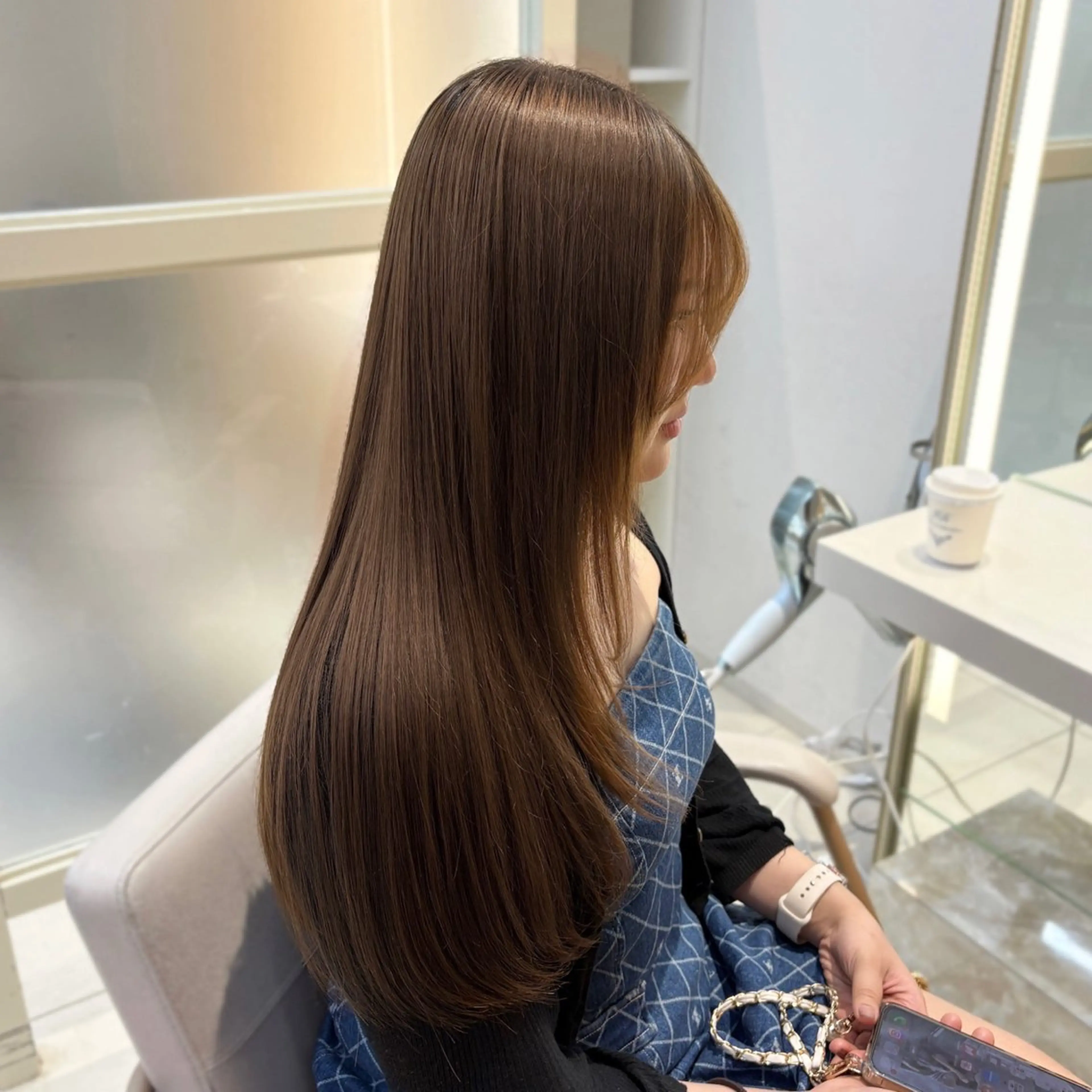ロング カラー ヘアカラー トリートメント Hina🤎ベージュ 、グレージュ🤎のヘアスタイル