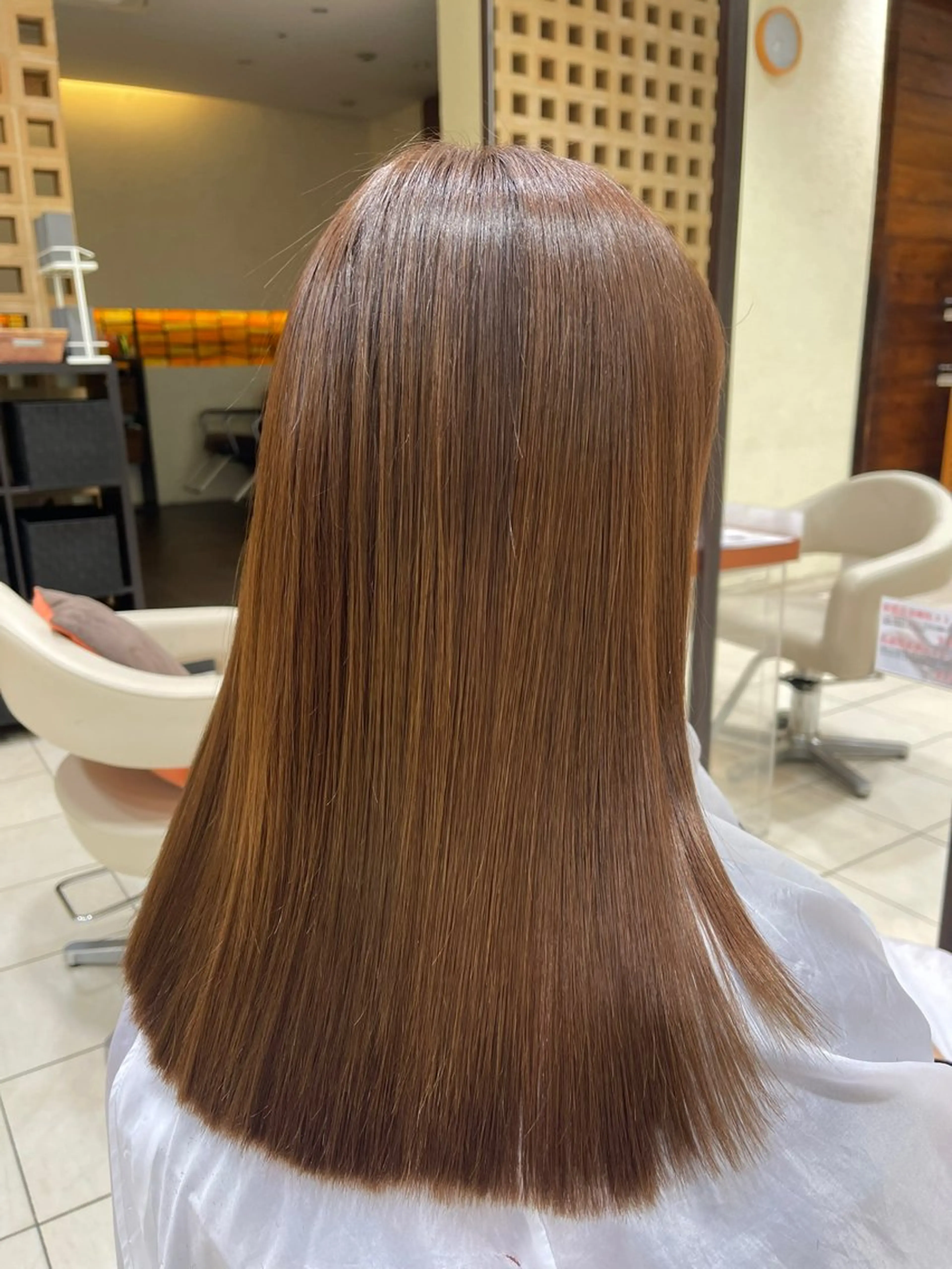 ロング カット 縮毛矯正 トリートメント カネヒラ リョウスケのヘアスタイル