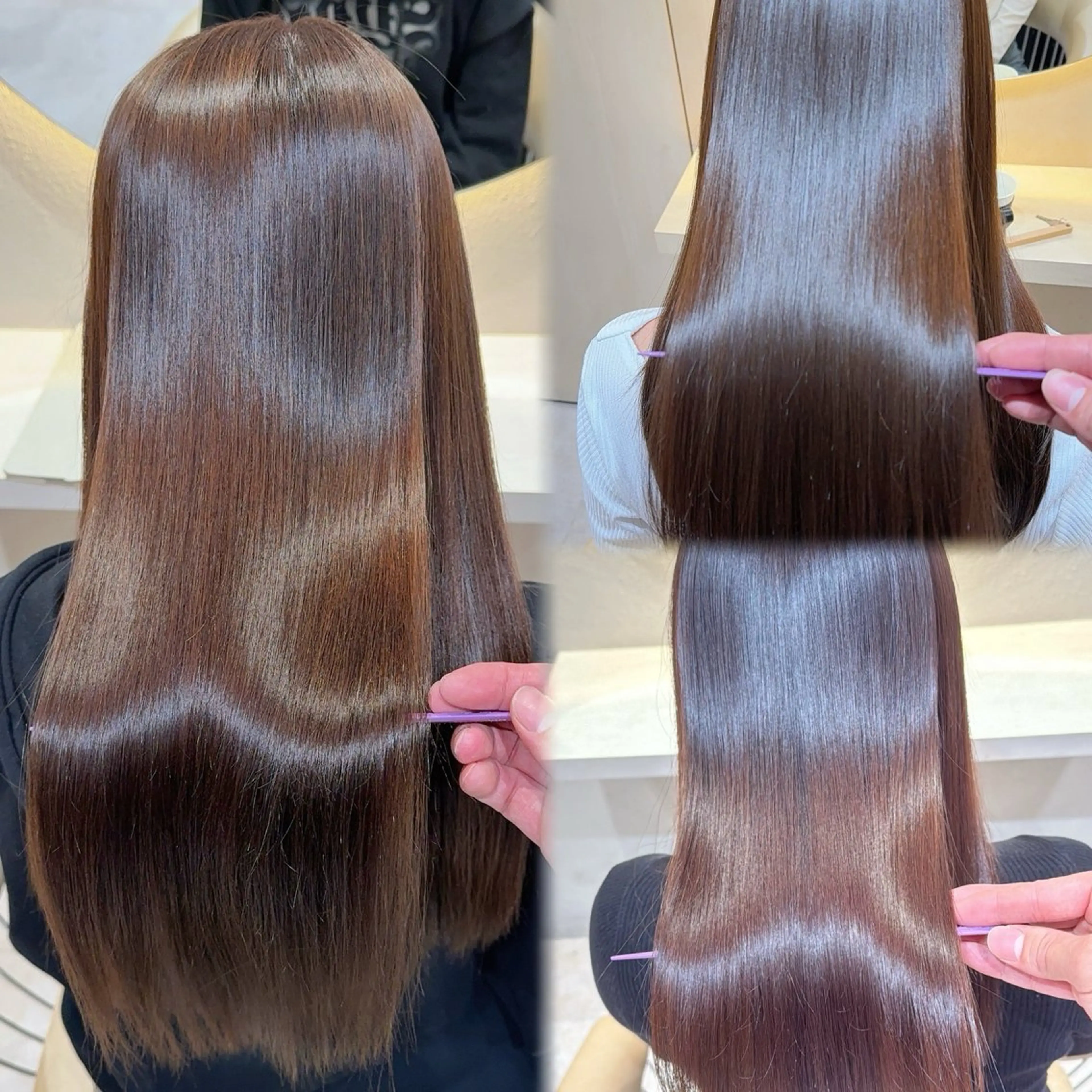 ロング カラー カット ヘアカラー 縮毛矯正 レイヤー✨縮毛矯正 川村利幸のヘアスタイル