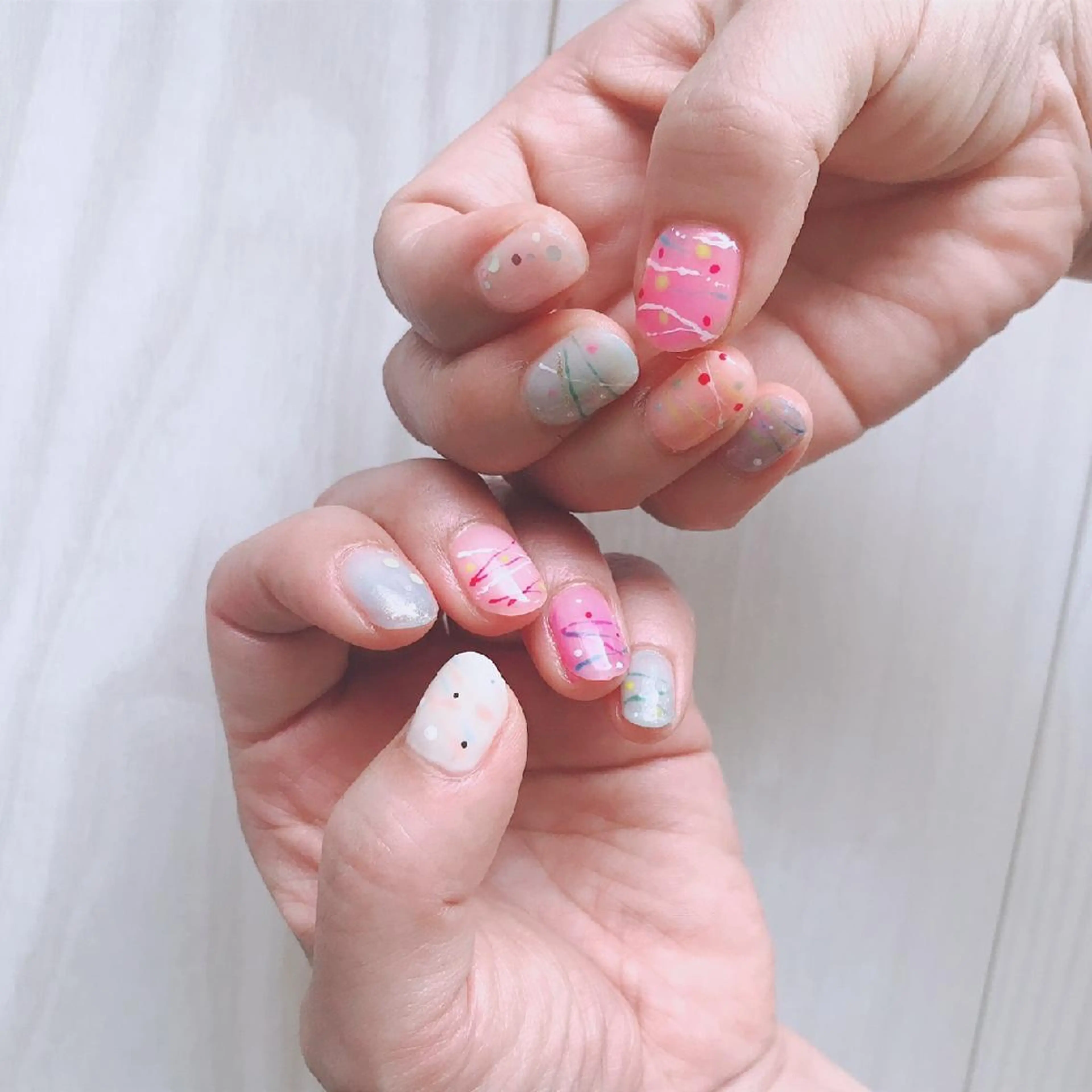 ネイル ヨーヨーネイル 爪工房ぱるっこ所属・川岡 香を里のネイルデザイン