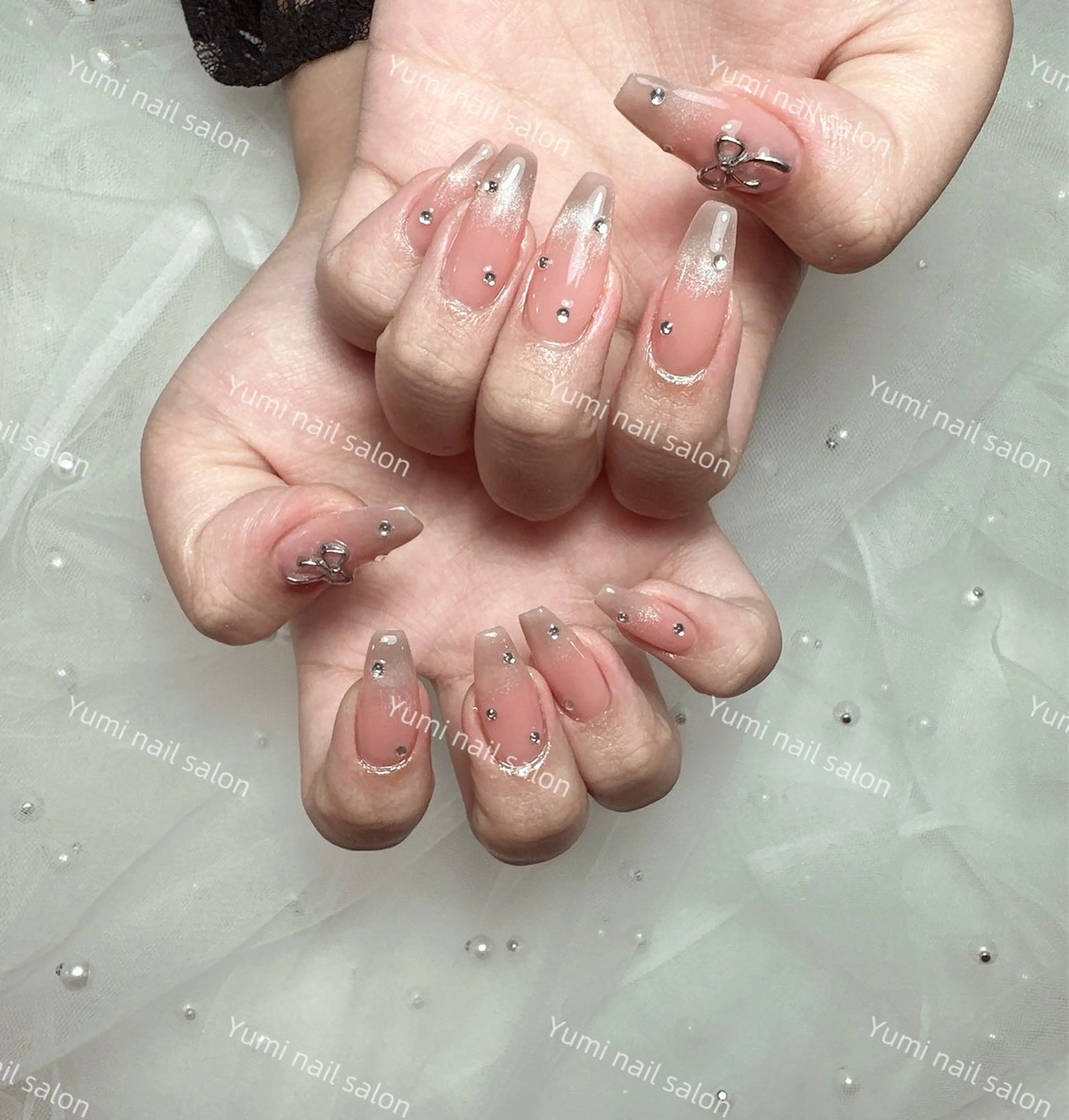 ネイル Yumi ジェル& チップ長さだしのネイルデザイン