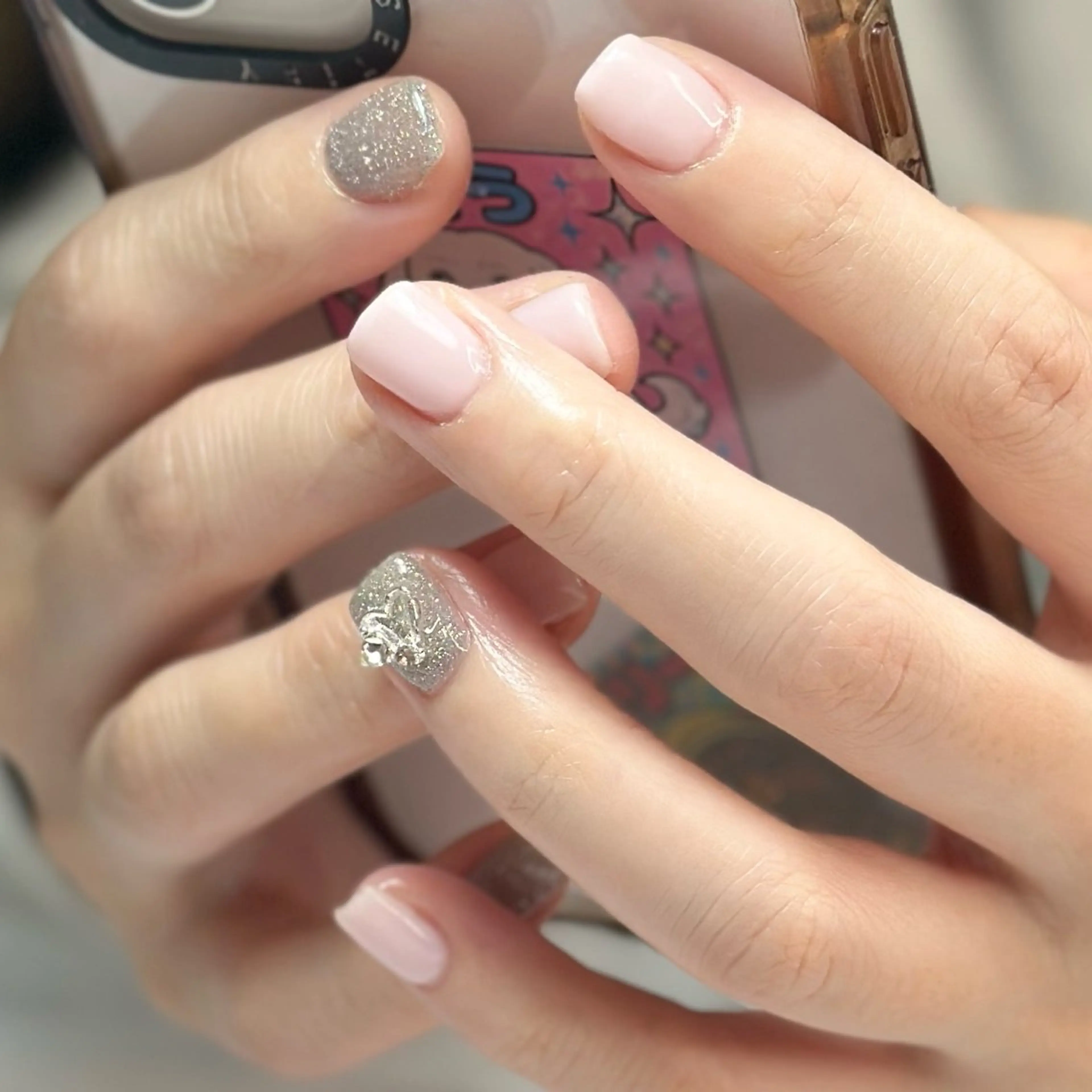 ネイル ストーンネイル ハンドネイル HAIR&MAKE POSH 日暮里のネイルデザイン