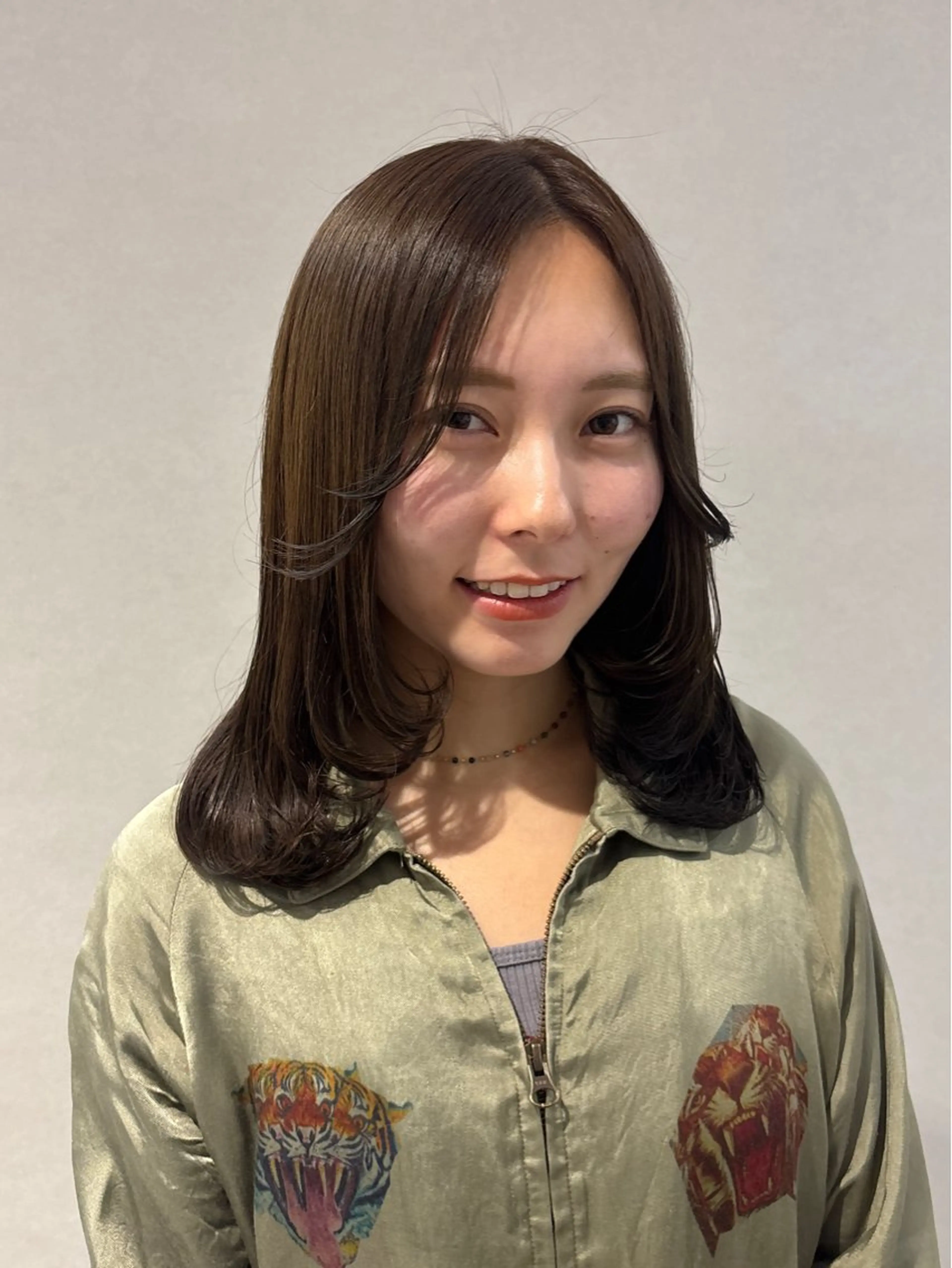 セミロング カラー 透明感カラー カット ヘアカラー CHAINON×FeM#所属・名駅/sHiHo/透 明感カラー✨🎀/のヘアスタイル