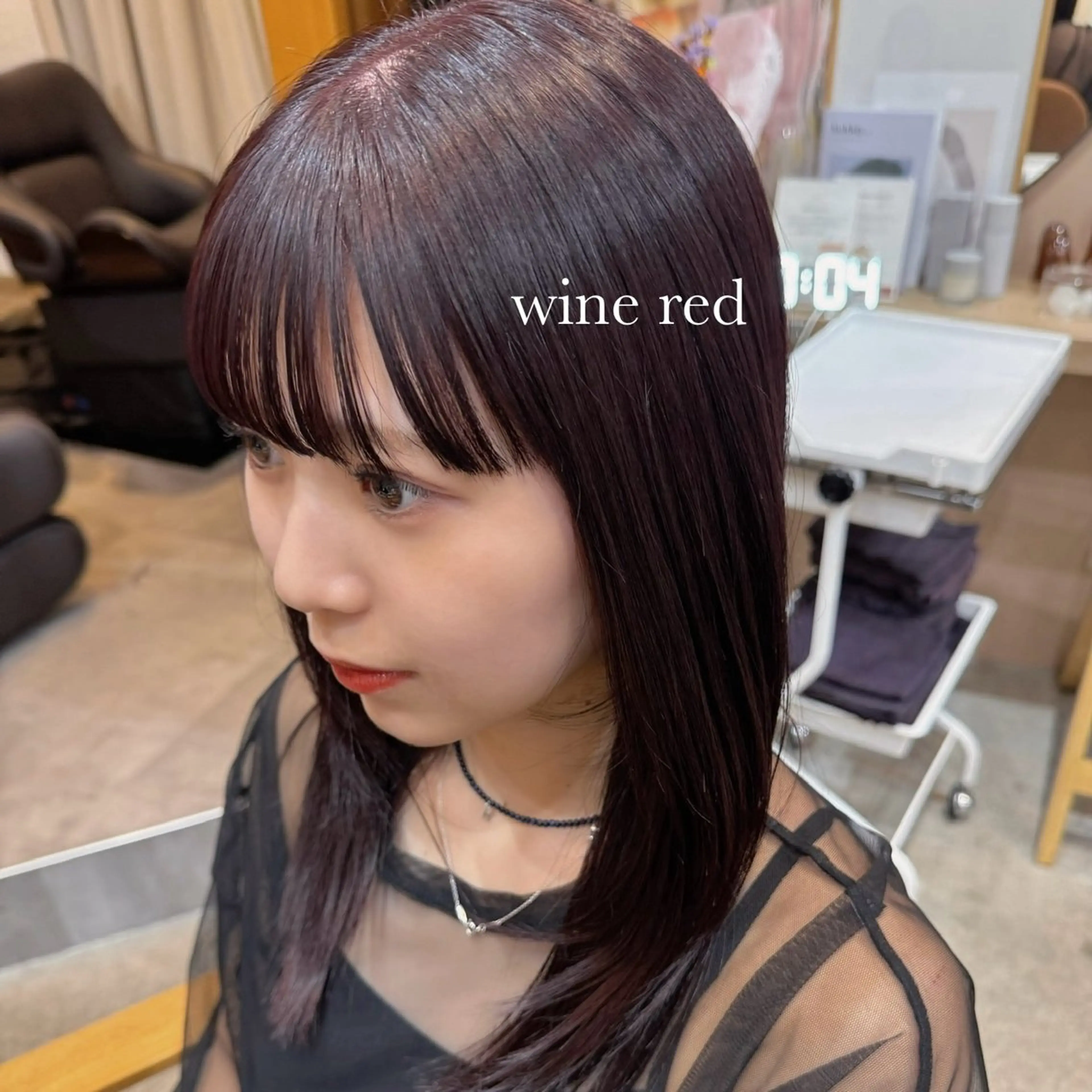 セミロング カラー ヘアカラー 🍒髪質改善/暖色 艶カラー 🌸桜🌸のヘアスタイル