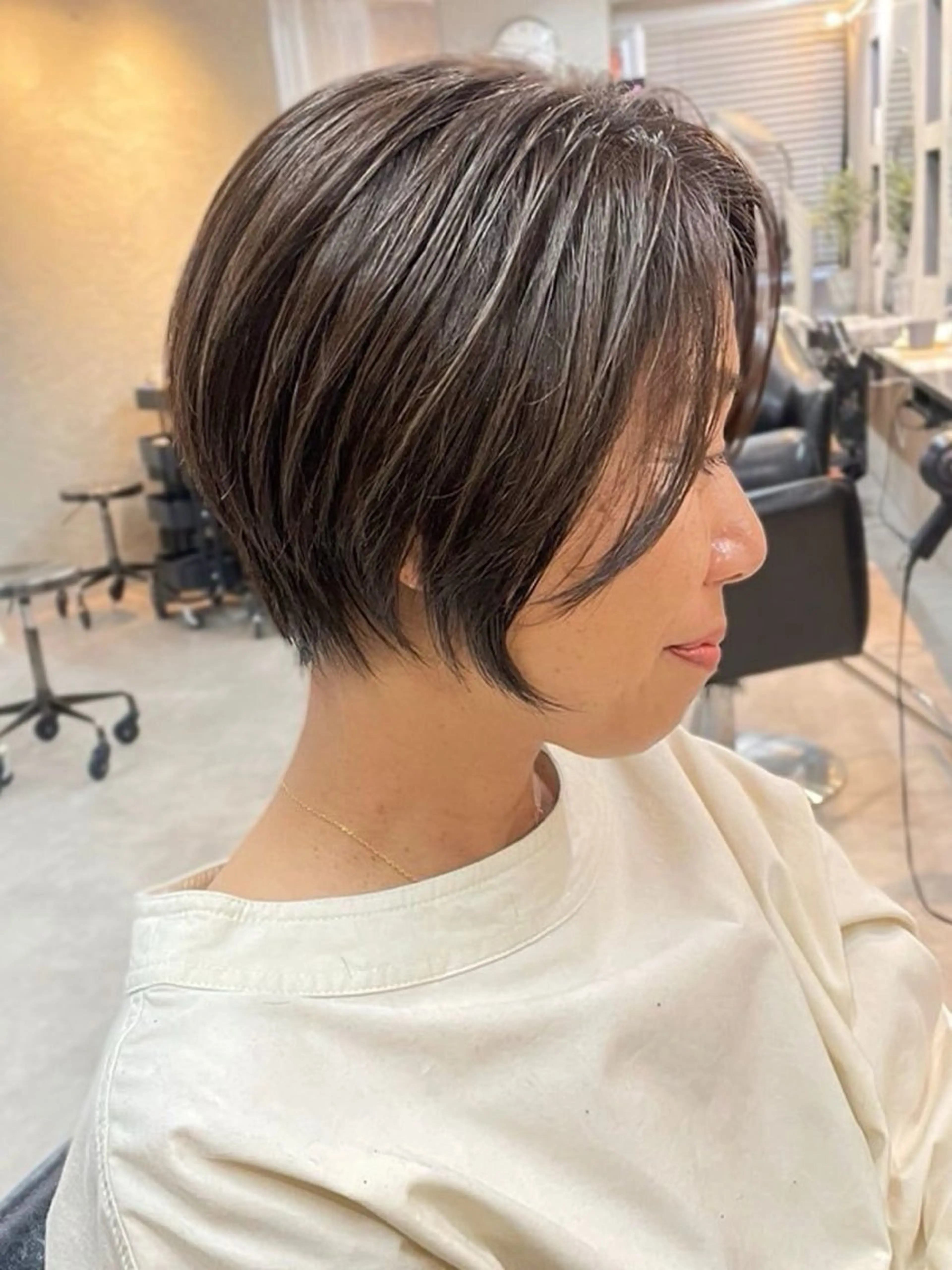 ショート カラー ハイライトカラー ハイライト 髪質改善 ショートヘア カット トリートメント 内藤　宏紀 ショート指名No.1のヘアスタイル