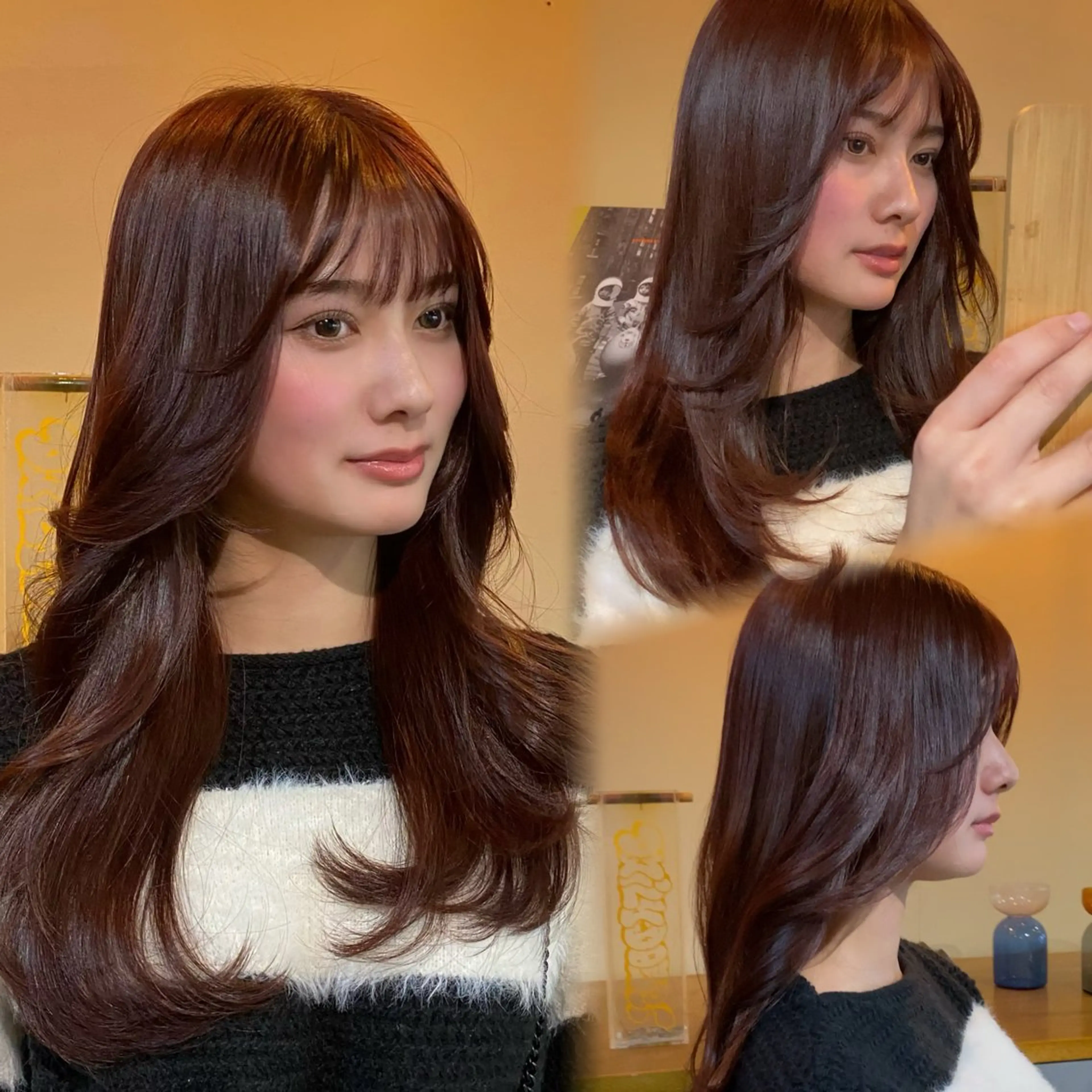 ロング カラー ヘアカラー トリートメント オリーブベージュ 🫒🩶Rianaのヘアスタイル