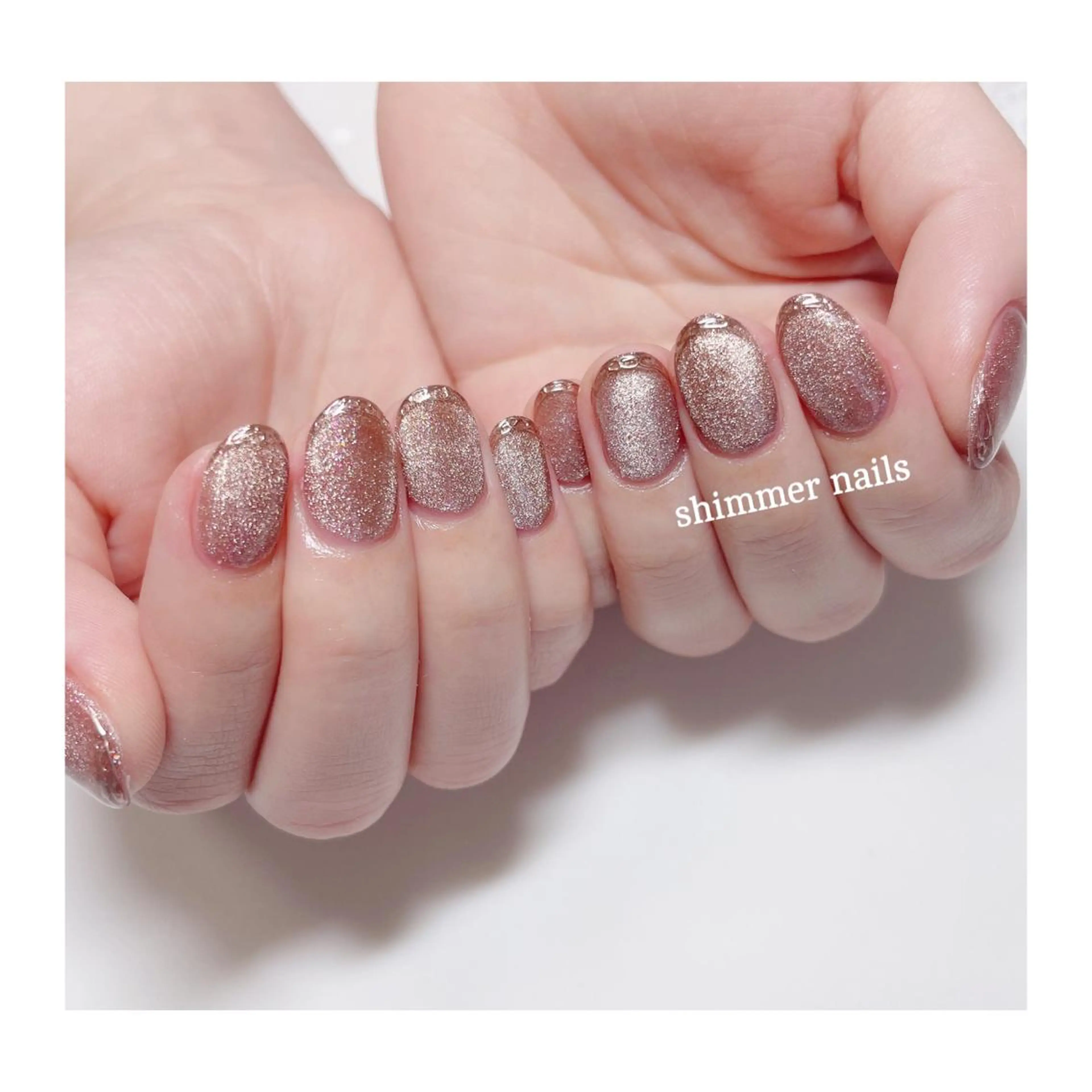 ネイル フレンチネイル マグネットネイル ミラーネイル shimmer nailsのネイルデザイン