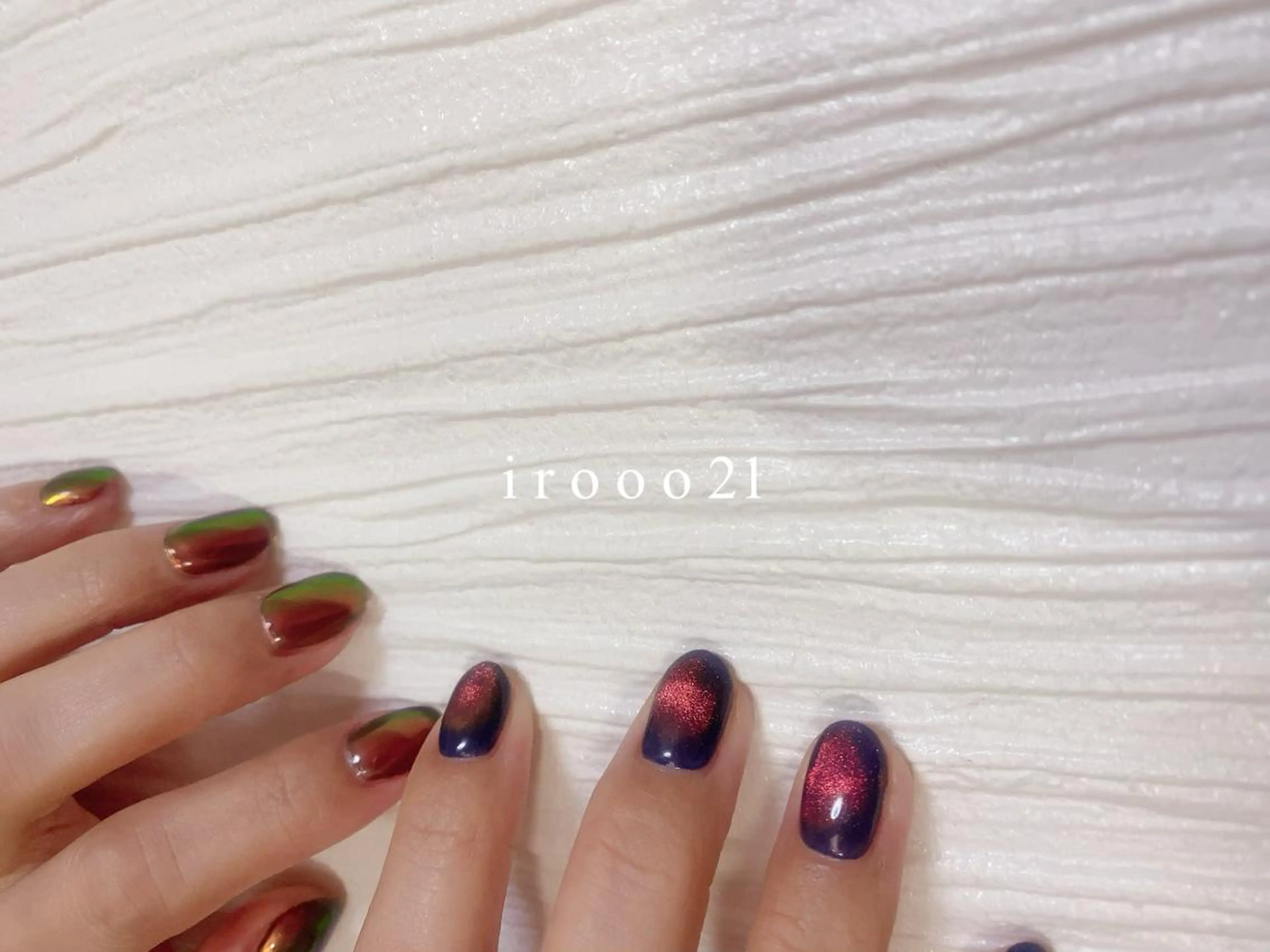 ネイル マグネットネイル ミラーネイル irooo 21のネイルデザイン