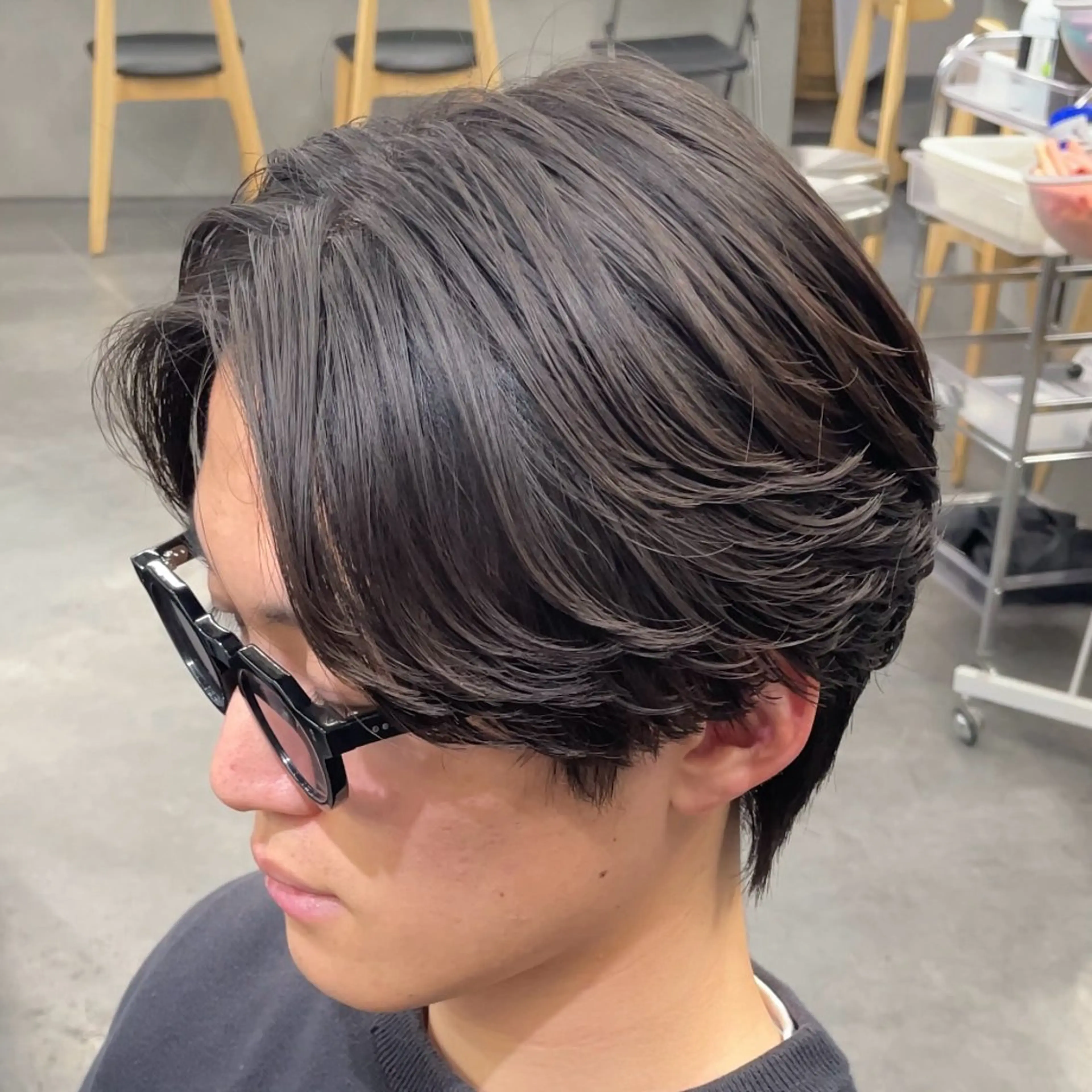 骨格矯正カット＋ニュアンスパーマ(ワンカールパーマ)💇の写真