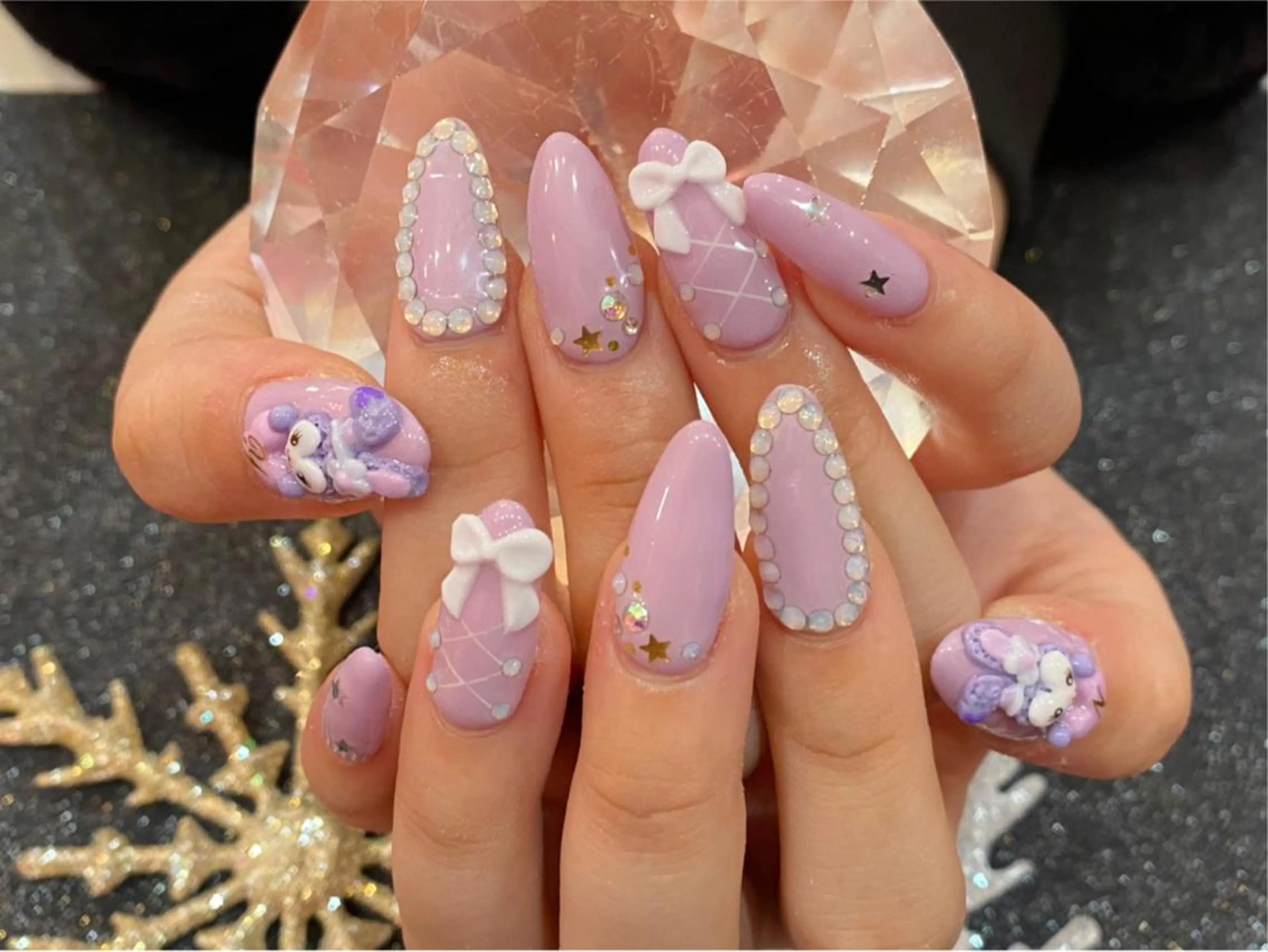 ロング カラー パーマ キッズ ネイル NAILSGOGO shibuyaのネイルデザイン