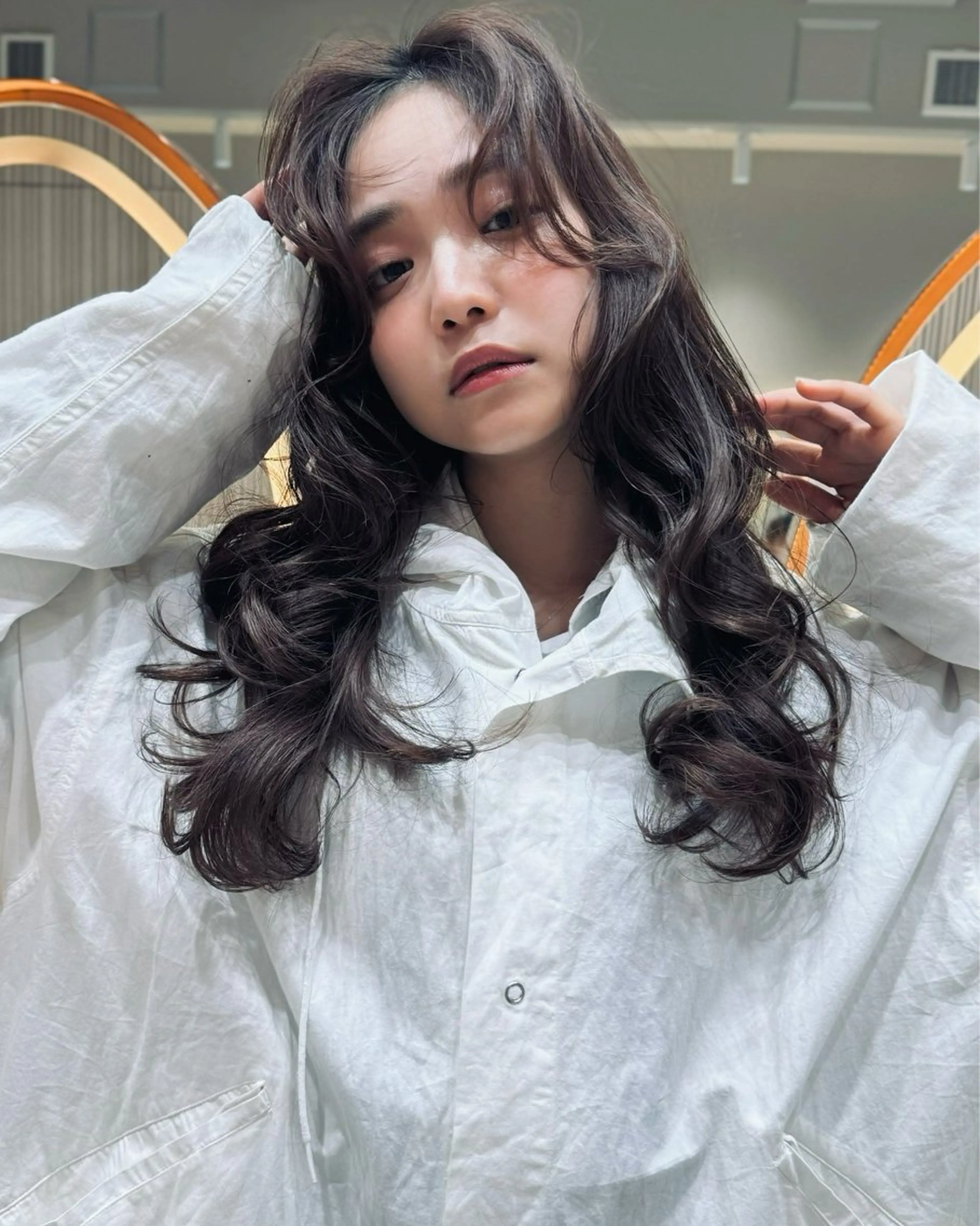 セミロング カット ヘアカラー トリートメント 🩵縮毛矯正・ボブ 岩原朋也🩵のヘアスタイル