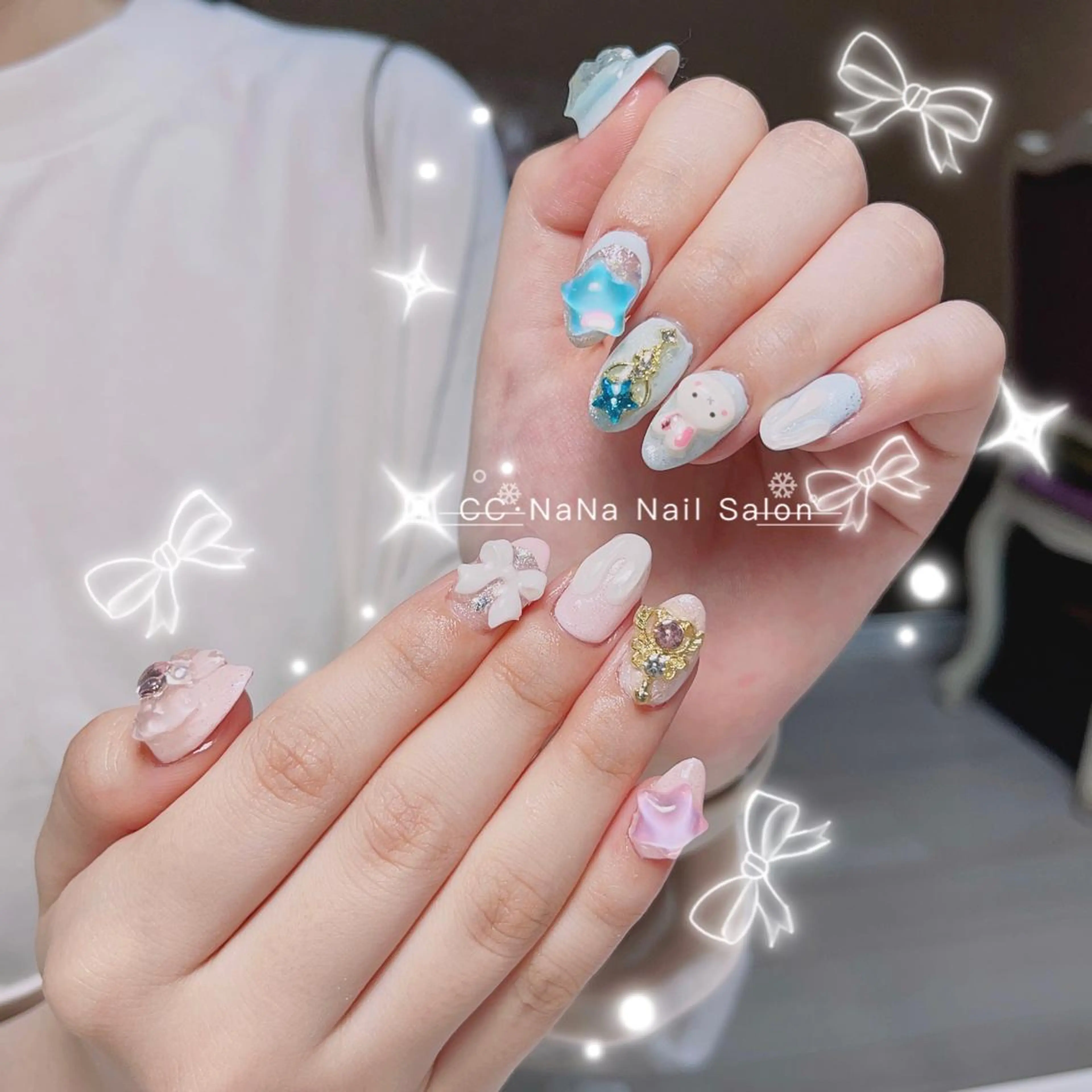 ネイル チークネイル フラッシュネイル ジェルネイル ハート キラキラネイル ハンドネイル 💎CC・NaNa 韓国風ネイル🌙のネイルデザイン