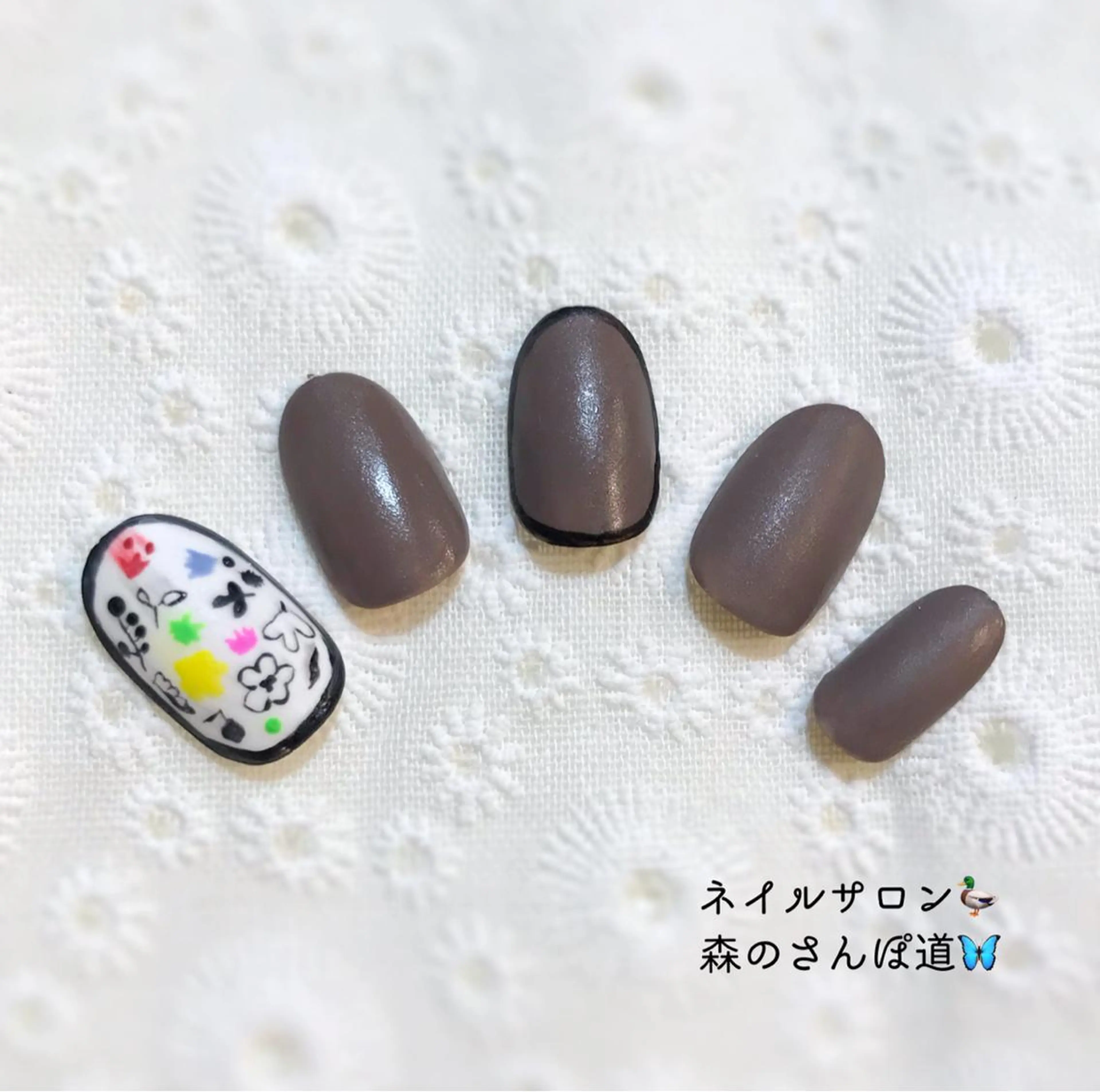 ネイル ハンドネイル 森のさんぽ道所属・ショートネイル 森のさんぽ道のネイルデザイン