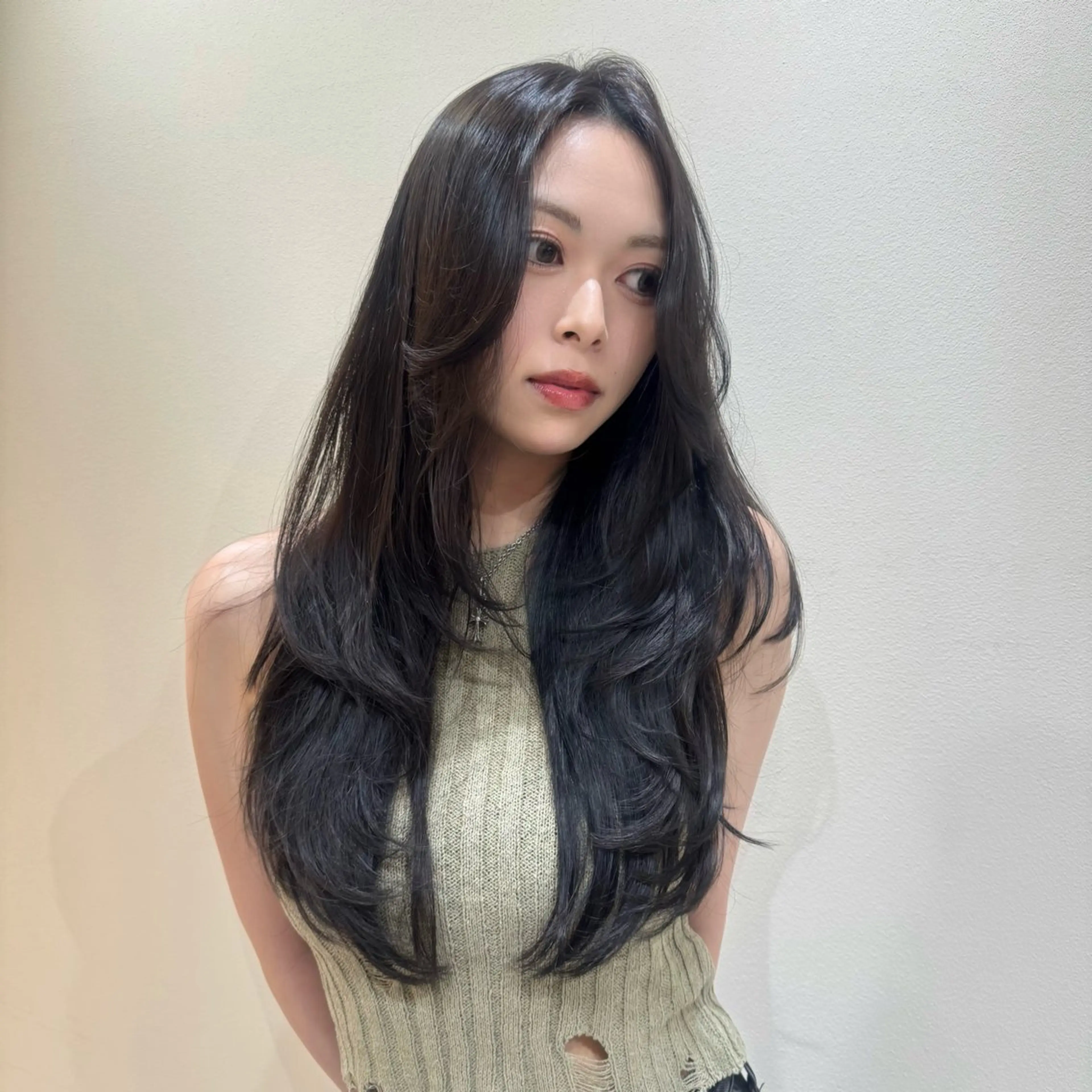 ロング カラー ヘアアレンジ カット ヘアカラー トリートメント 🤍色気レイヤー🤍 リナのヘアスタイル