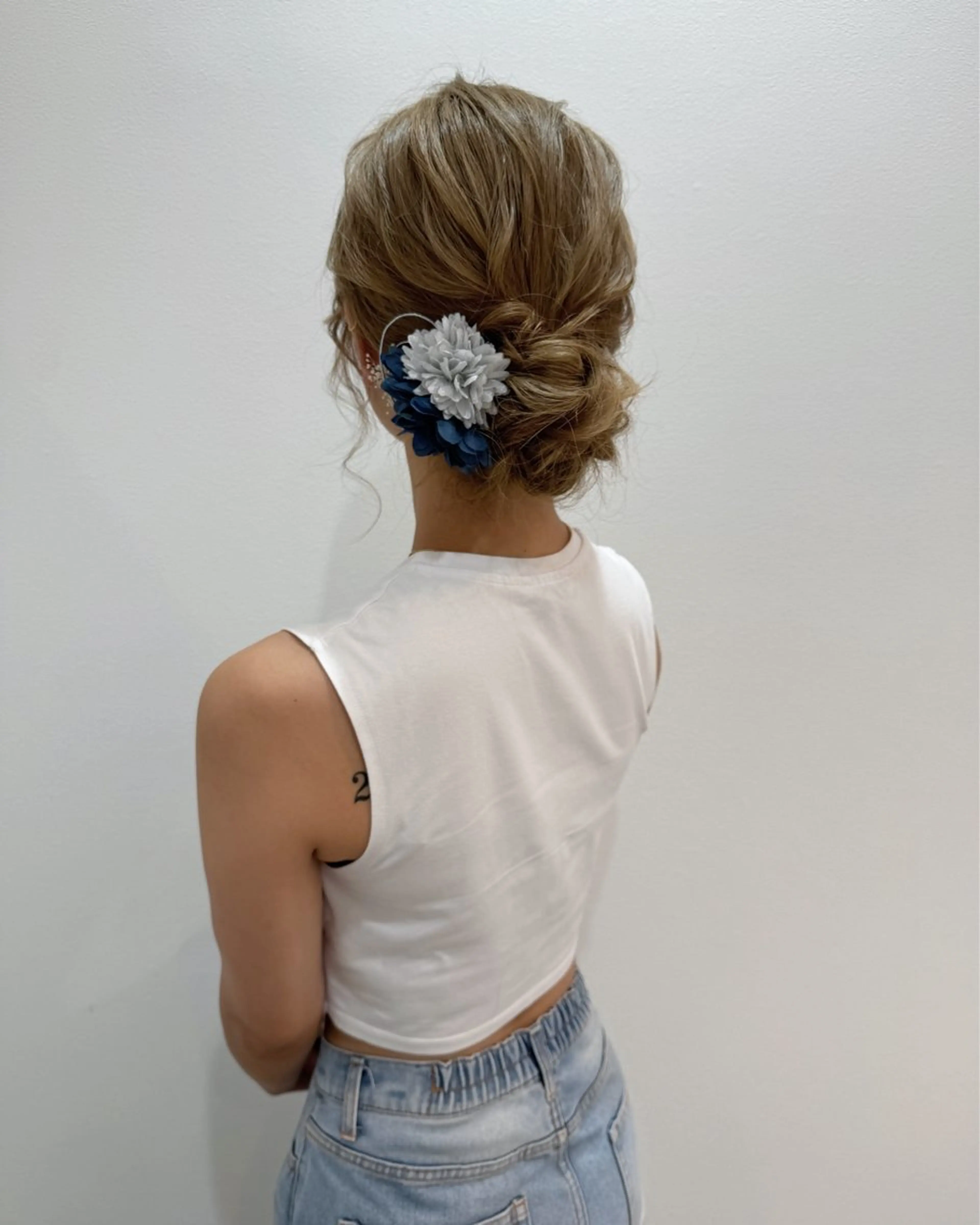 セミロング ヘアアレンジ 浴衣 Lond Bloom所属・🎀はるか ブリーチ なしダブルカラー🎀のヘアスタイル