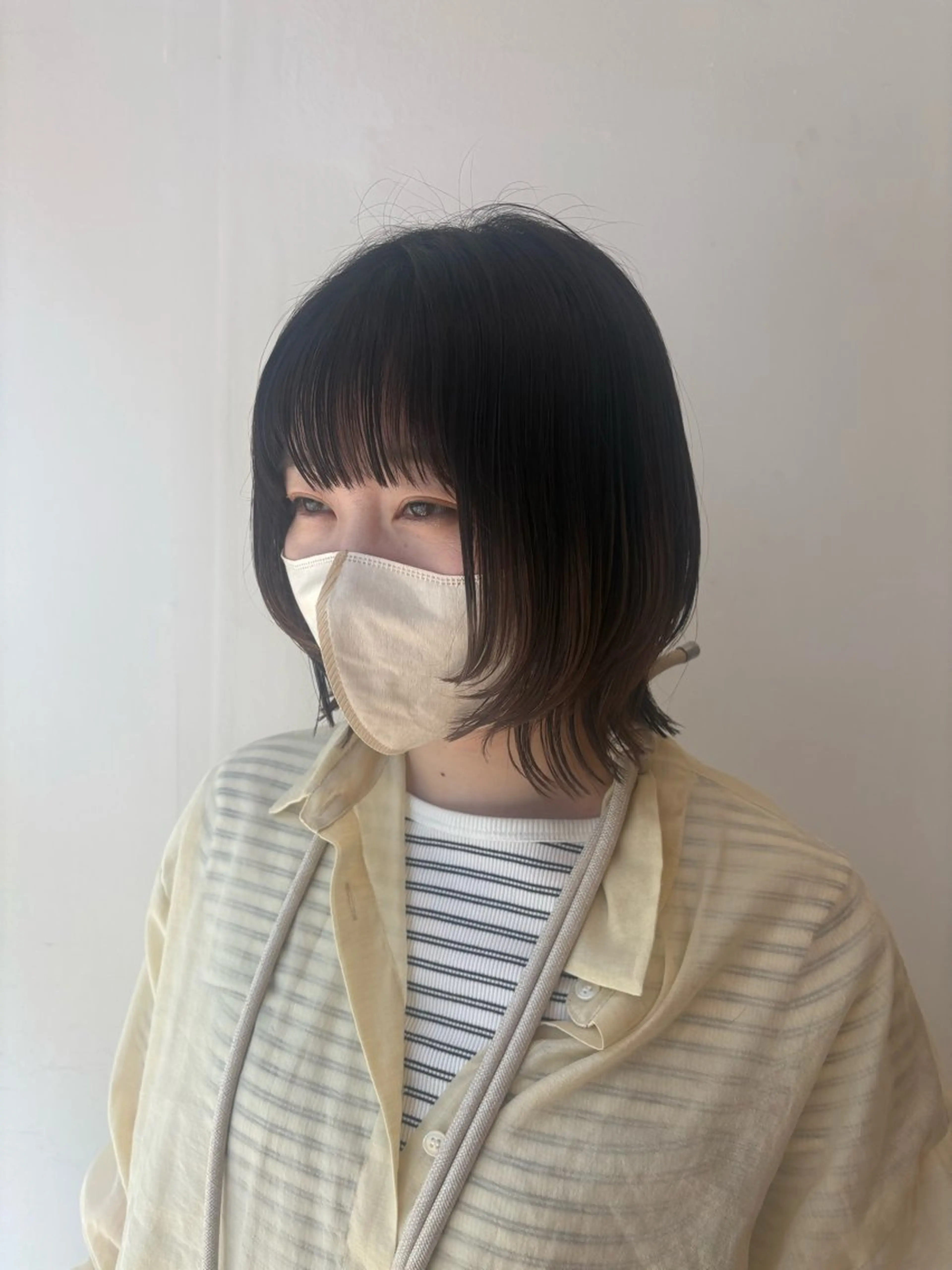ショート ボブレイヤー ボブ レイヤーカット カット THEDOTS所属・淀 小南津のヘアスタイル