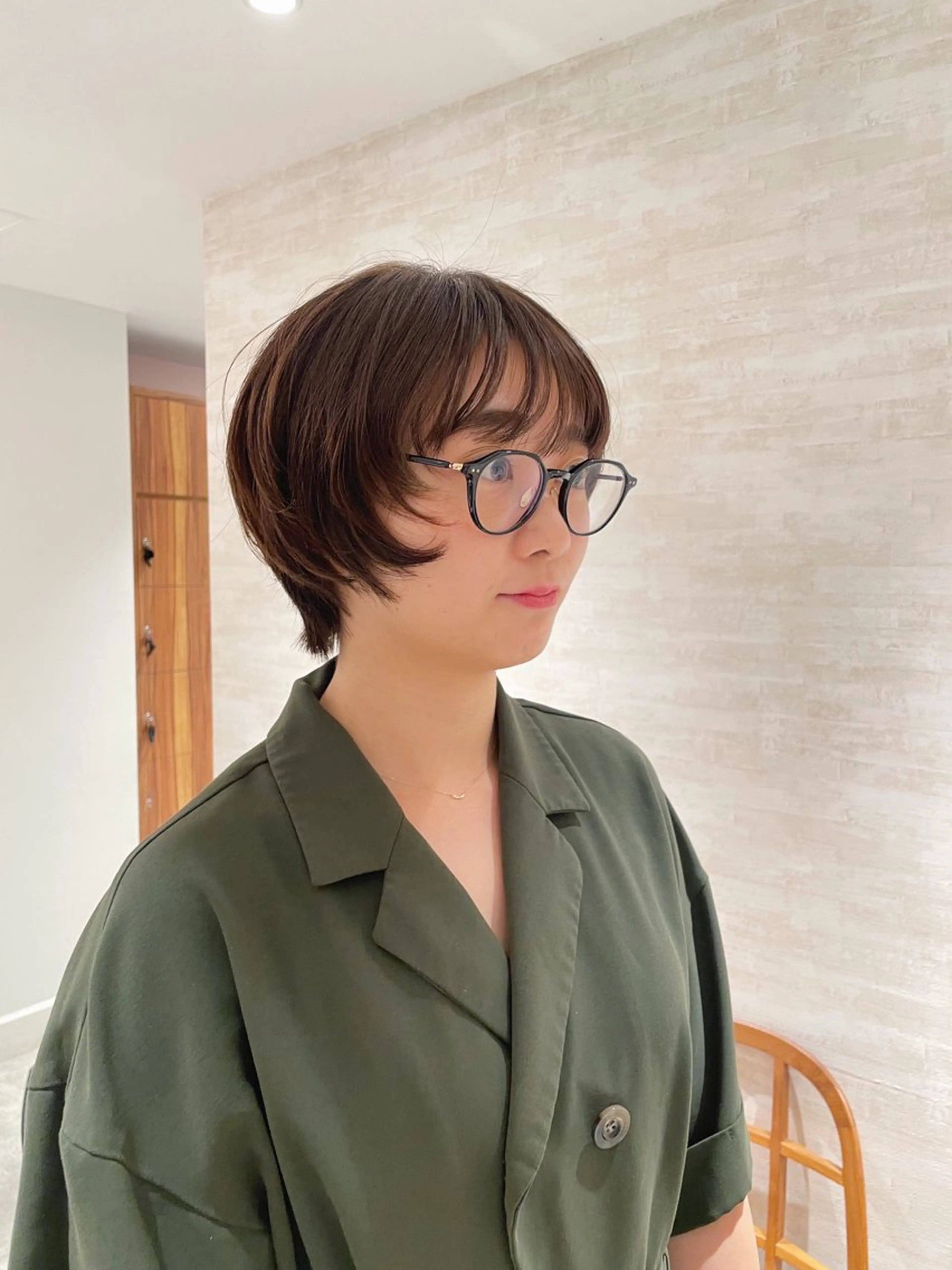 ショート 顔まわりレイヤー 顔周りカット レイヤーカット 高橋 涼香のヘアスタイル