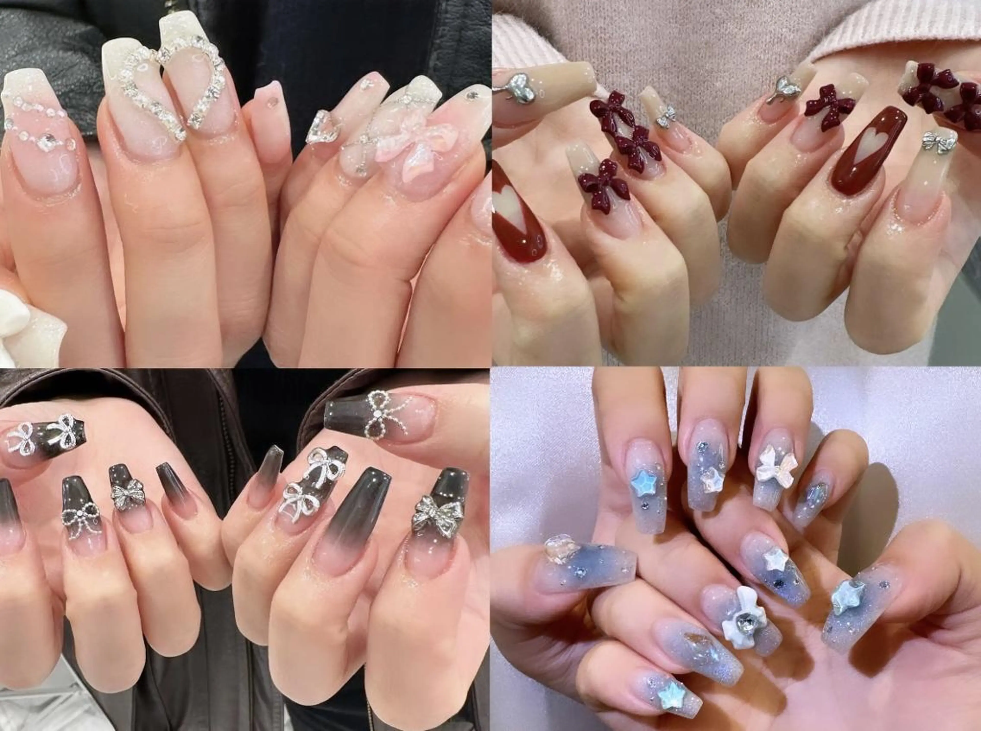 ネイル チークネイル グラデーション 持ち込み リボン ワンホンネイル 🪽fein.🪽 eye&nail💞のネイルデザイン