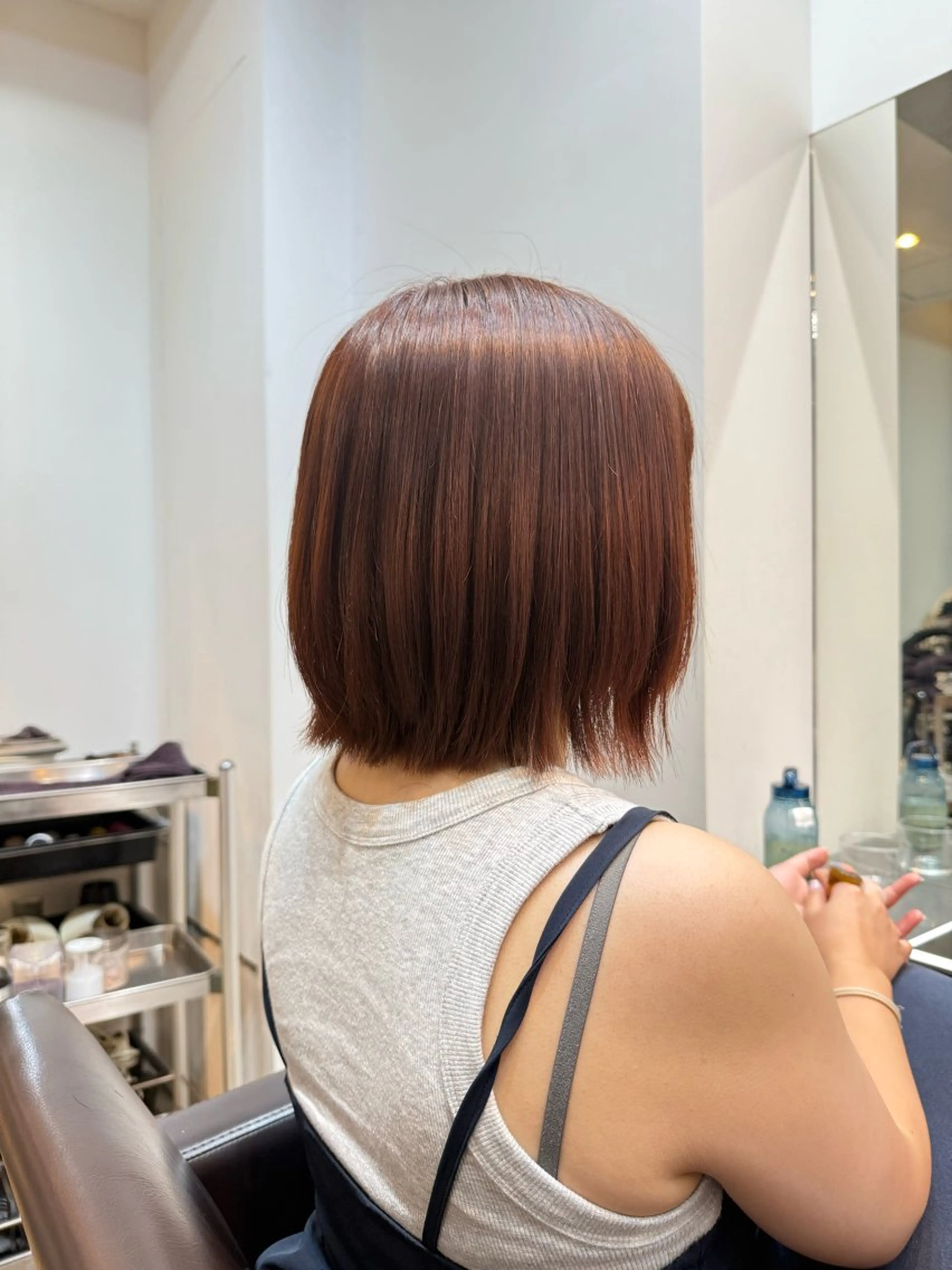 ミディアム カット ヘアカラー トリートメント デジタルパーマ /神野楓のヘアスタイル