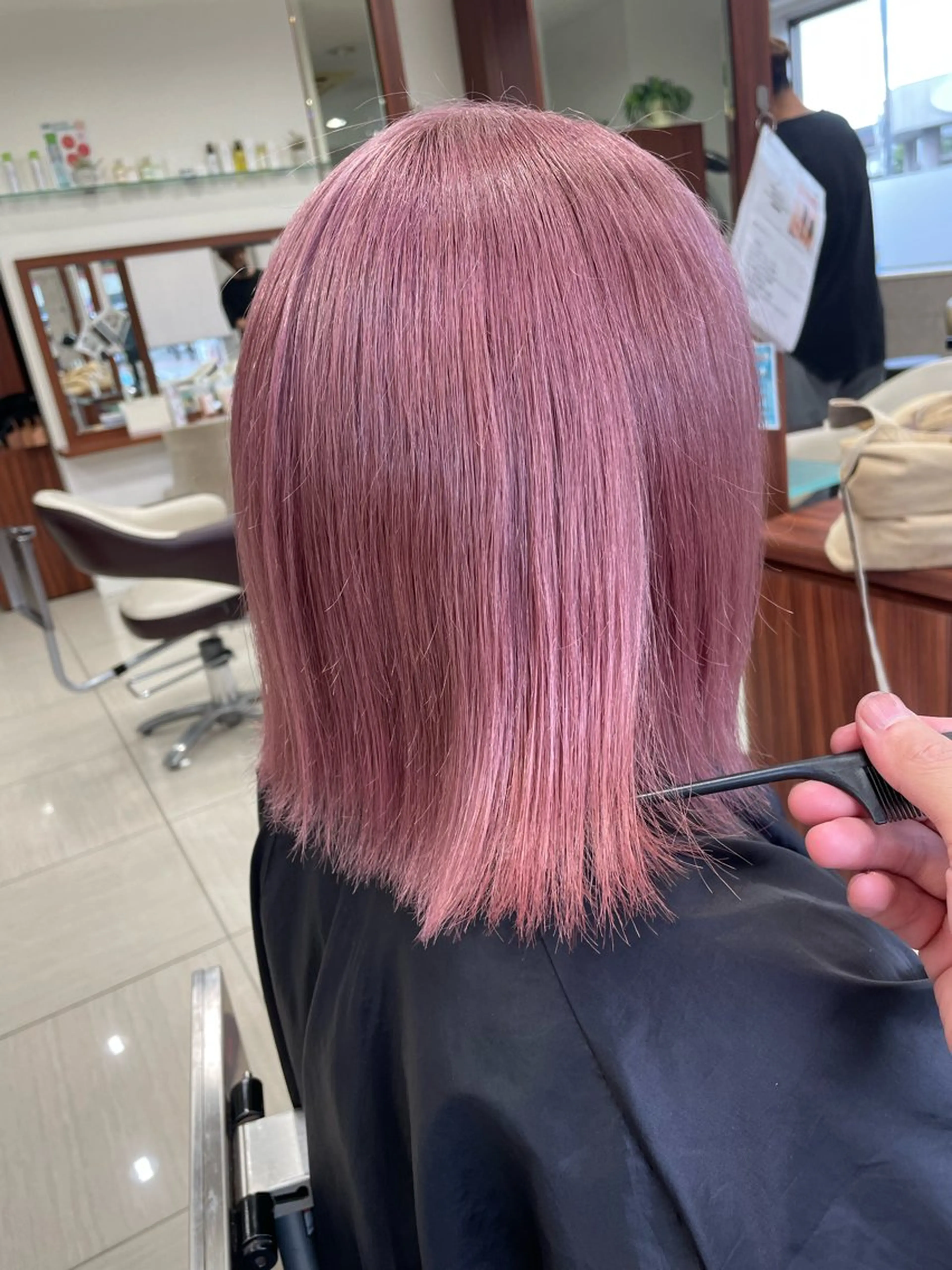 ミディアム カラー ピンクカラー ヘアカラー 色川 優斗《髪質改善》のヘアスタイル