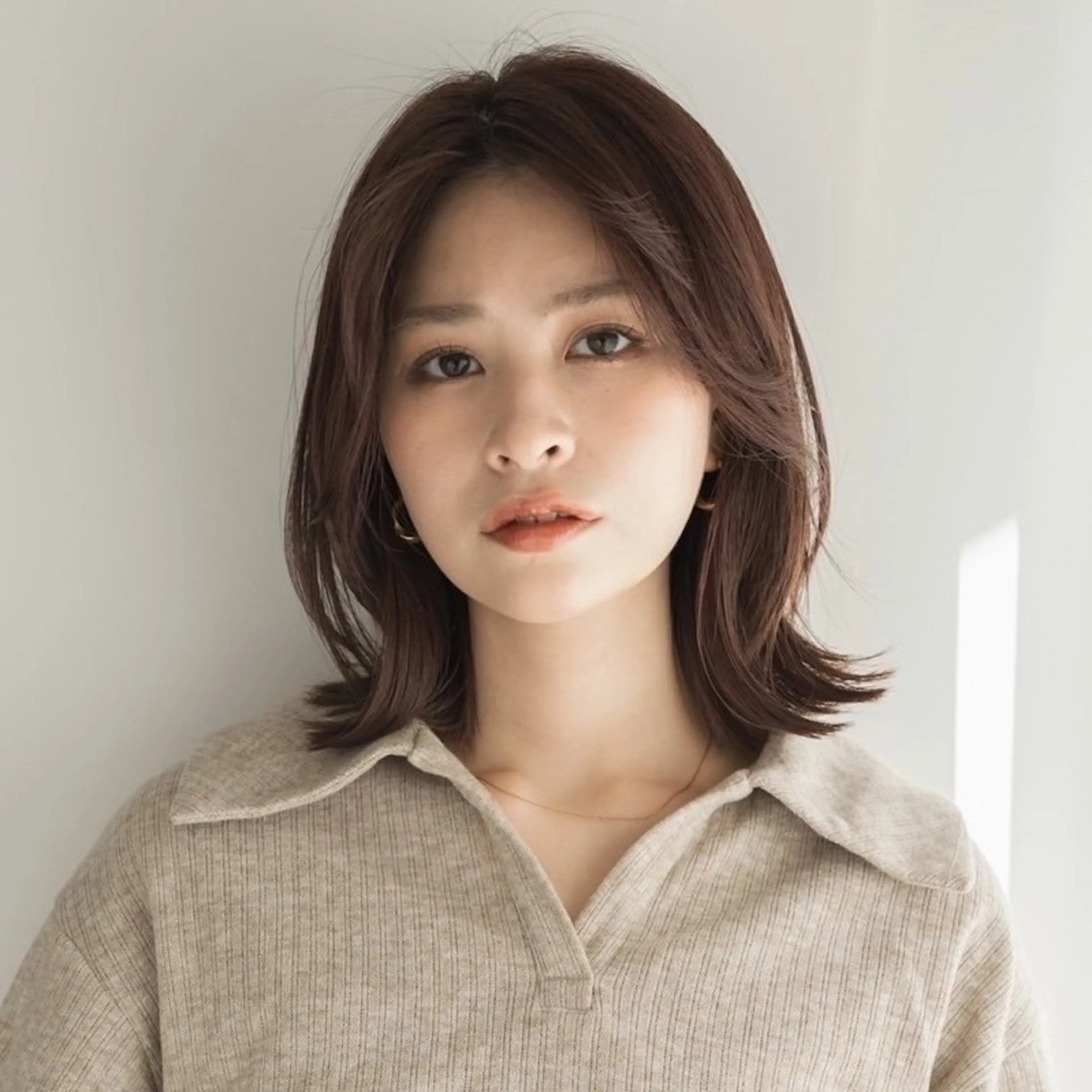 ミディアム ヘアカラー トリートメント 透明感カラー×髪質 とぅるん艶・猿渡のヘアスタイル